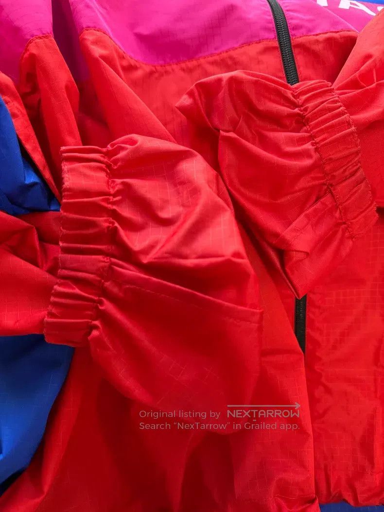 Balenciaga Balenciaga Red and blue color blocked large logo windbreak Size XS / US 0-2 / IT 36-38 - 4 Thumbnail