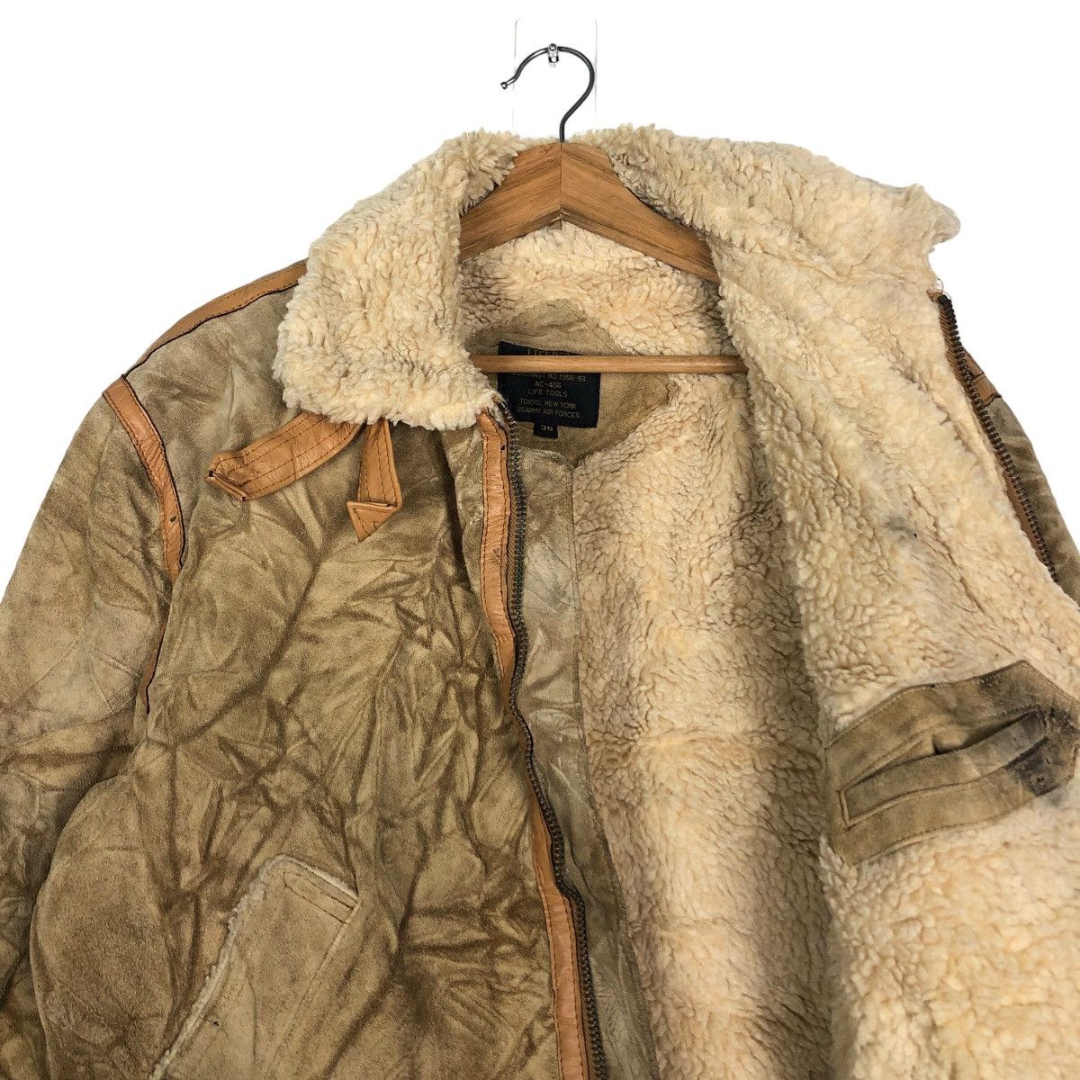Japanese Brand 🔥Vtg Genuine Leather Jacket Type B-3 Military US Army Size US M / EU 48-50 / 2 - 10 Thumbnail