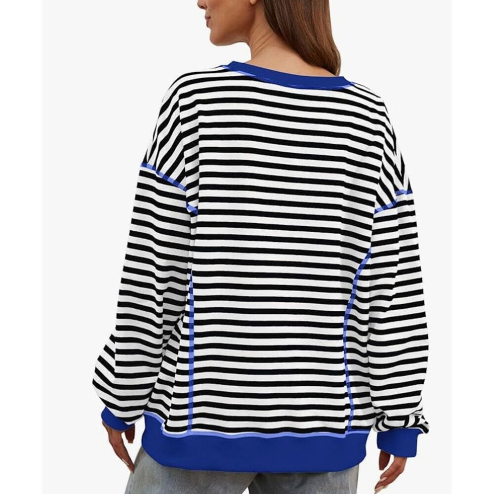 The Unbranded Brand Oversized Sweatshirt Long Sleeve Drop Shoulder SIZE SMALL Size S / US 4 / IT 40 - 2 Thumbnail