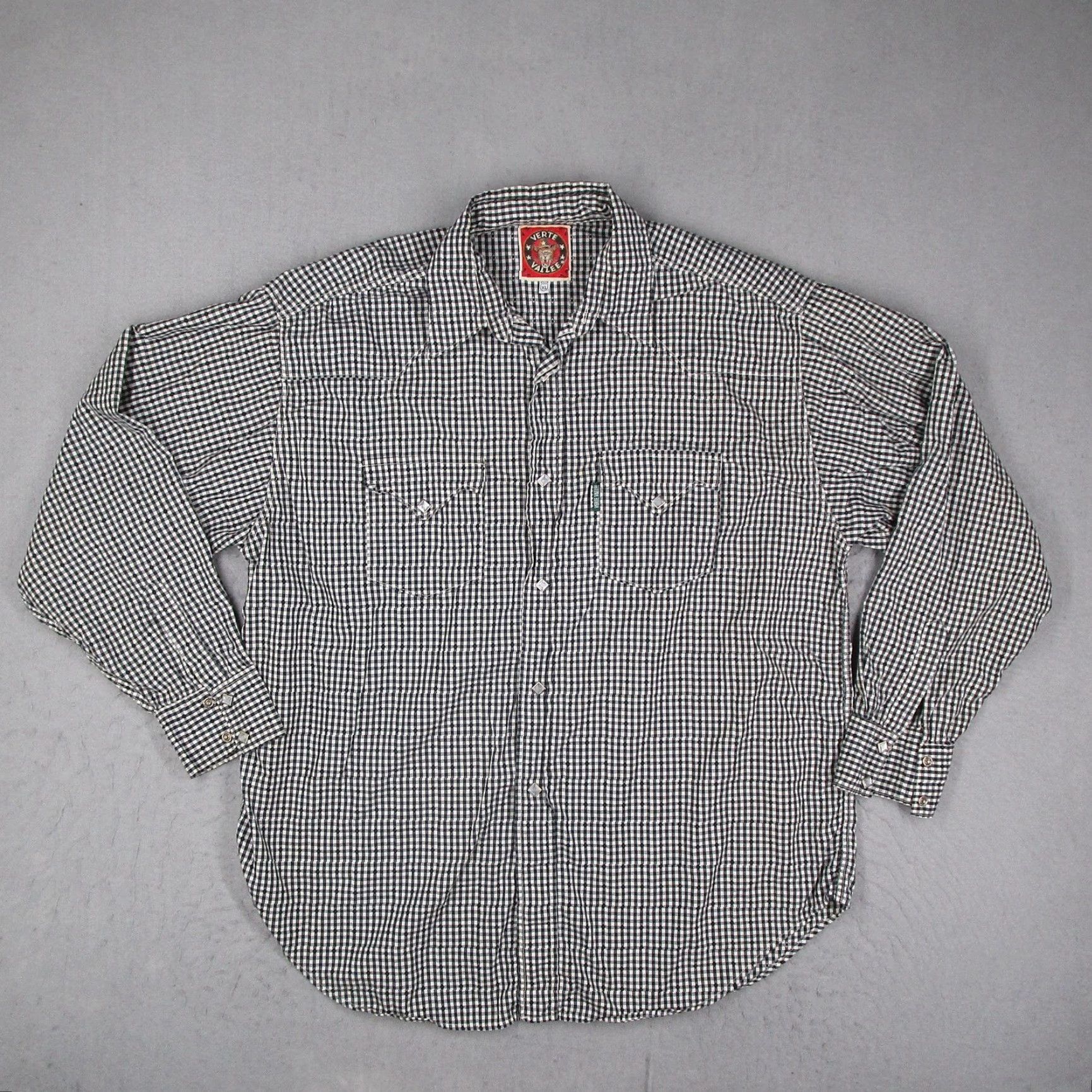 Vintage VINTAGE Verte Vallee Shirt Mens XL Black Western Pearl Snap Long Sleeve Cowboy Size US XL / EU 56 / 4 - 2 Thumbnail