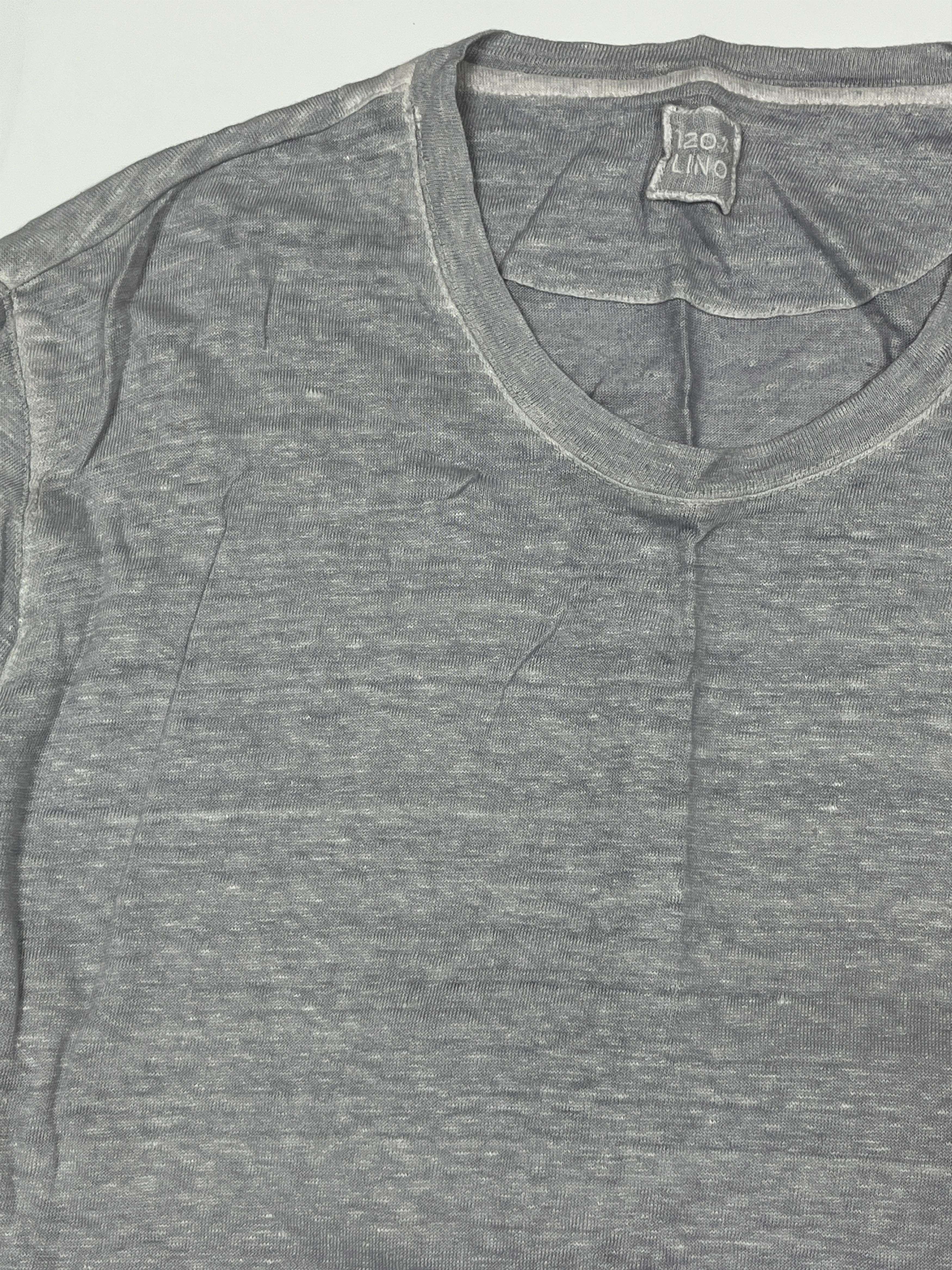 120% Lino 120% Lino Linen Long Sleeve T-Shirt Gray L Size US L / EU 52-54 / 3 - 2 Thumbnail