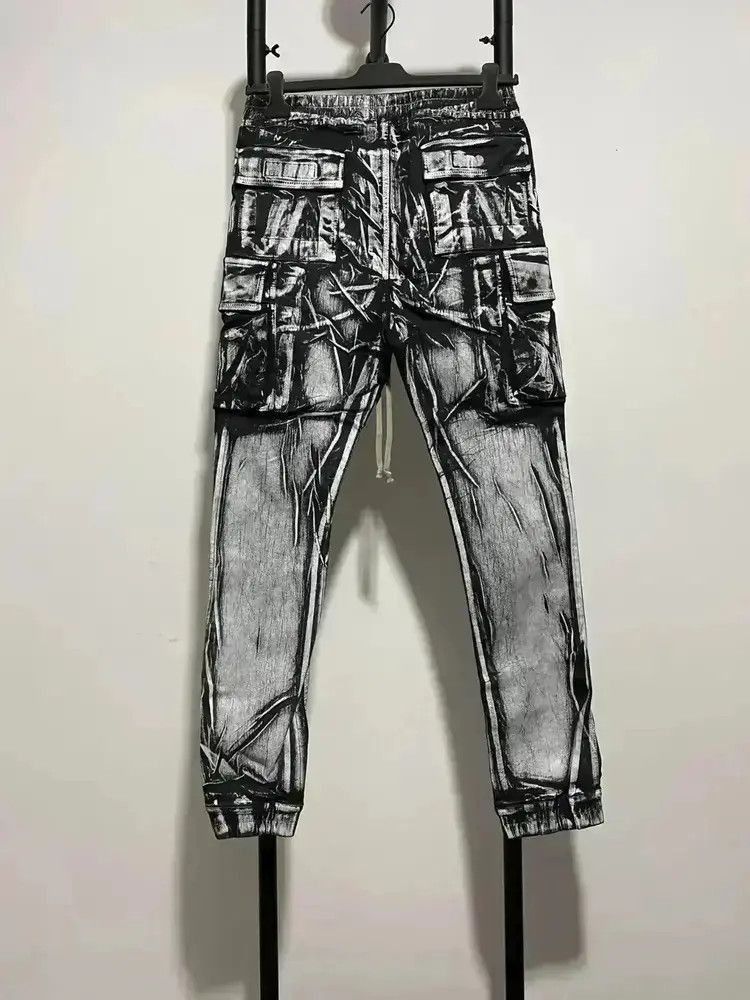 Rick Owens Sz L Rick Owen Drkshdw White Waxed Sweatpants-2507 Size US 34 / EU 50 - 2 Thumbnail