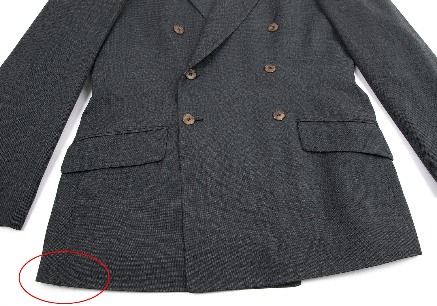 Jean Paul Gaultier Charcoal Double-Breasted Jacket with Kanji Print Size US M / EU 48-50 / 2 - 7 Thumbnail
