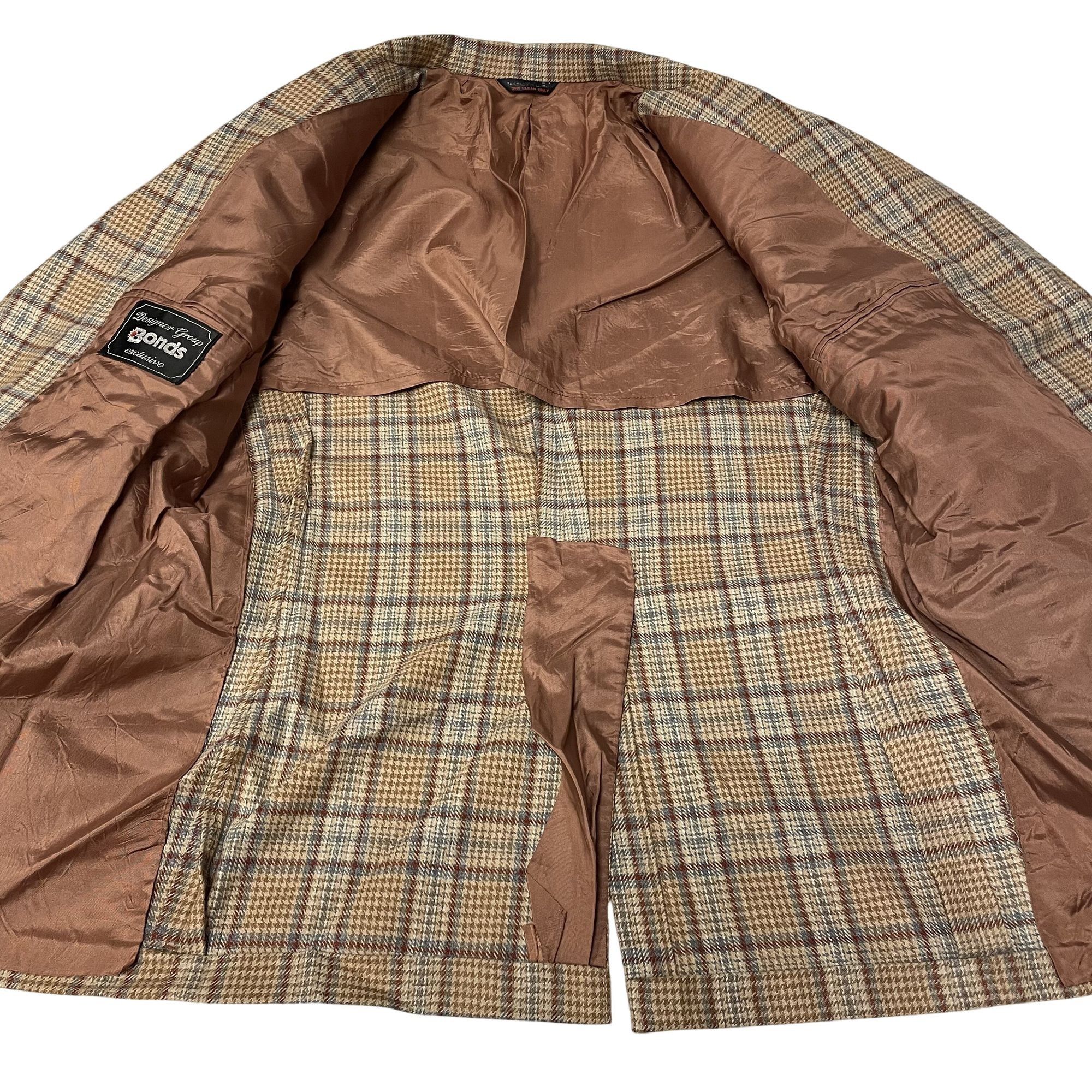 Other Vtg Bonds Herringbone SHADOW PLAID Wool Sport Coat Size 40S - 5 Thumbnail