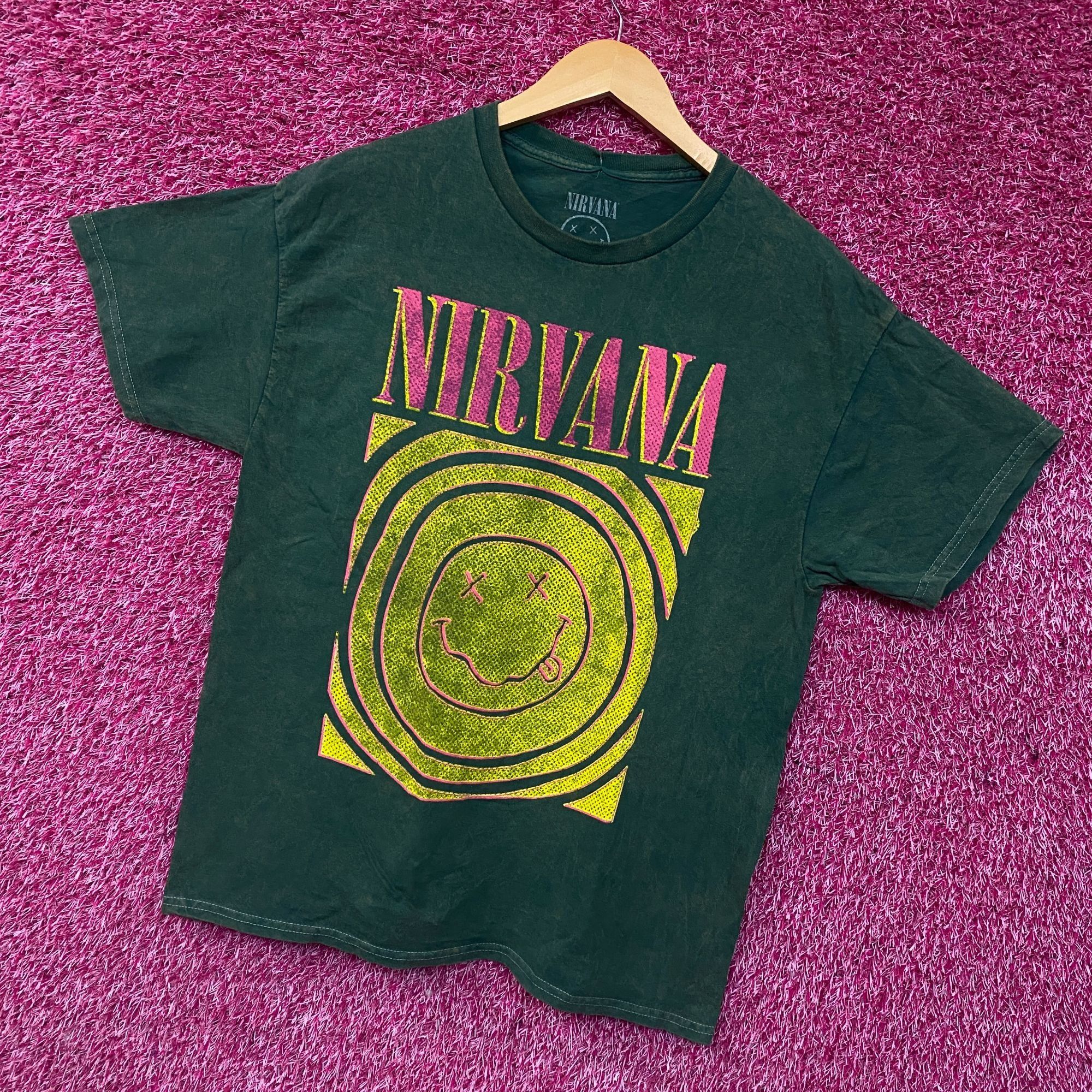Nirvana Nirvana Nevermind Album Dead Smiley Face Logo T-Shirt Large Size US L / EU 52-54 / 3 - 3 Thumbnail
