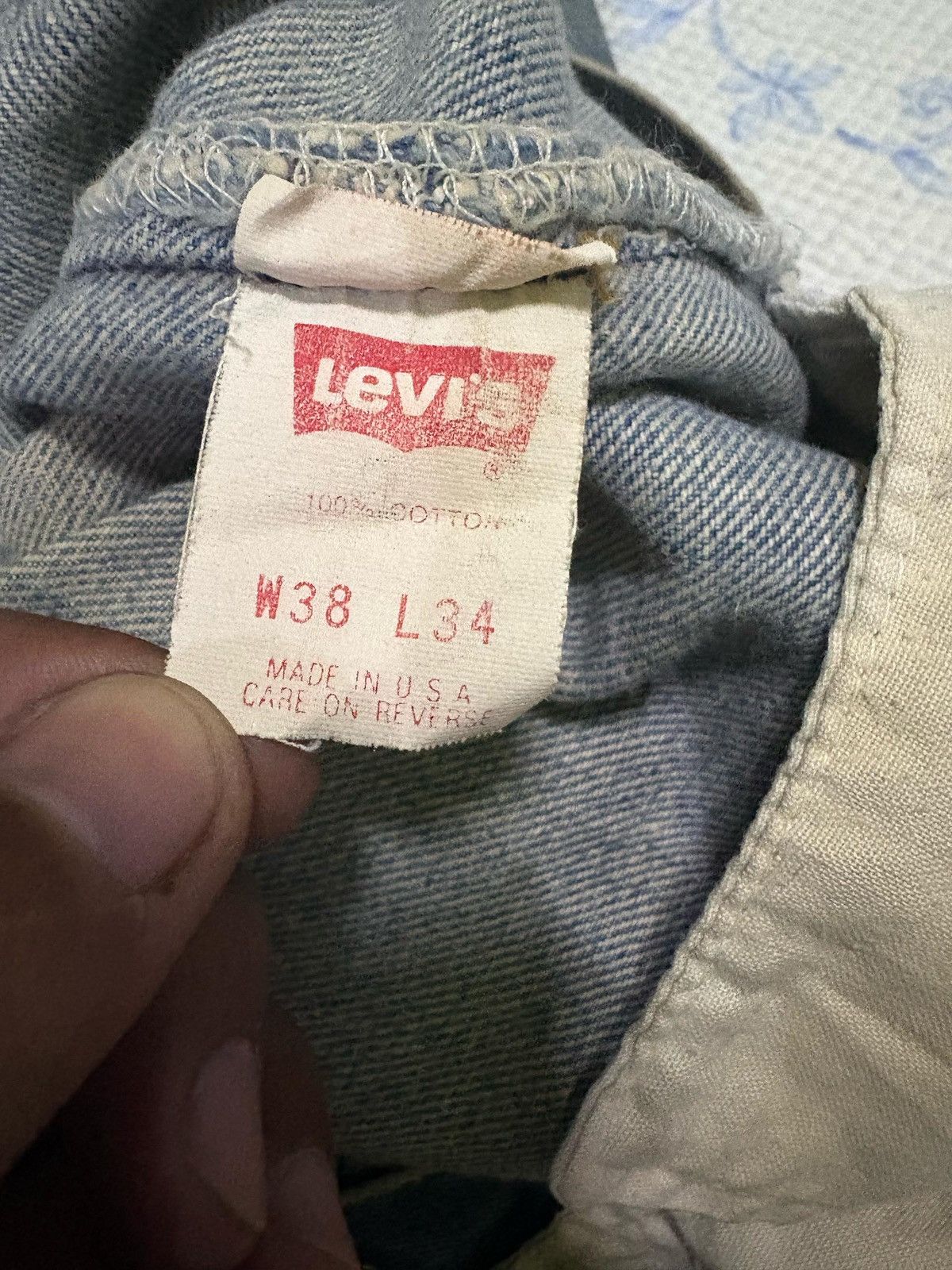 Levi's × Levi's Vintage Clothing Vintage 501 Levis Denim Pant Distressed Made In USA Size US 35 - 16 Thumbnail