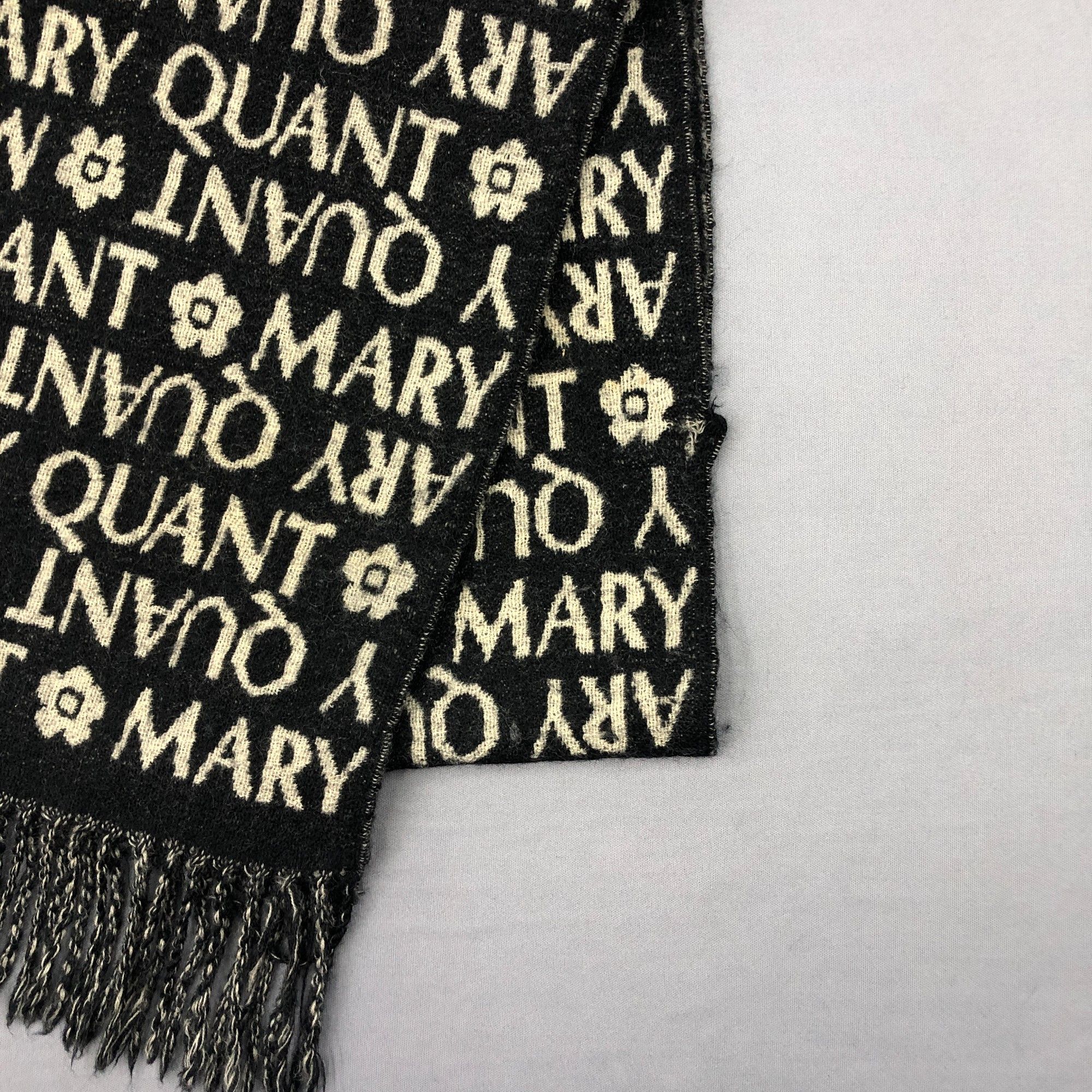 Japanese Brand Vintage Mary Quant Scarf Muffler Monogram Wool Scarves Size ONE SIZE - 5 Thumbnail
