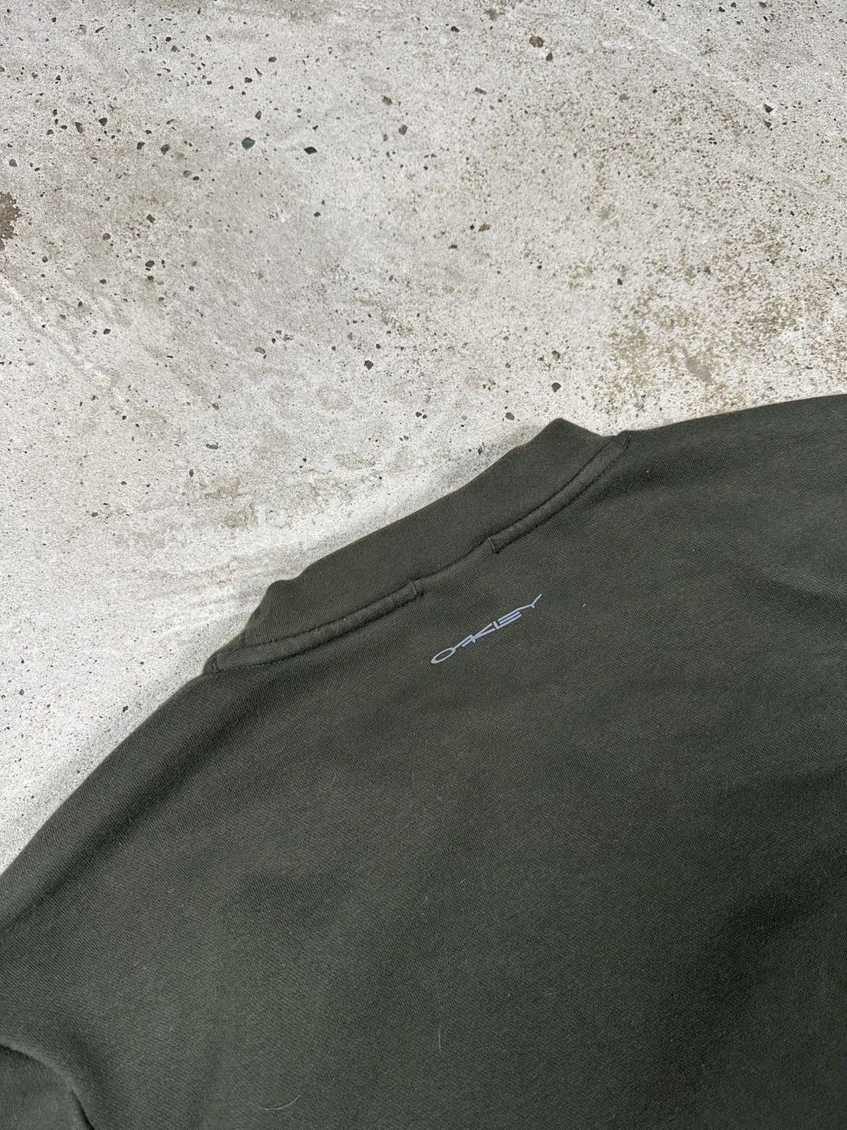Oakley Vintage Oakley Khaki Nylon Hybrid Sweatshirt Crewneck Size US XL / EU 56 / 4 - 11 Thumbnail