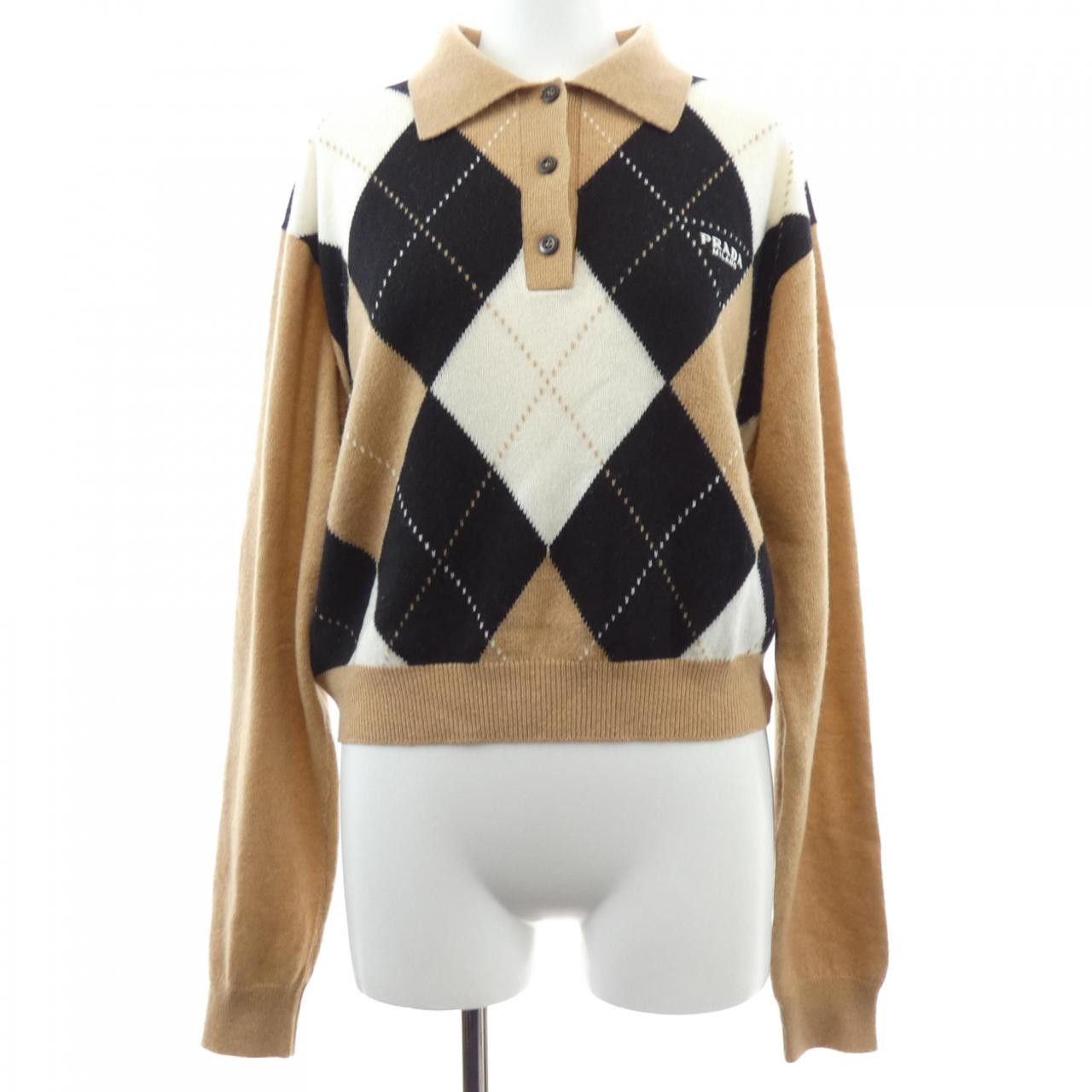 Prada Prada Prada Cashmere Knit Textile Tops P24Z1V S231 12DB DUTY FREE for USA Size ONE SIZE - 1 Thumbnail