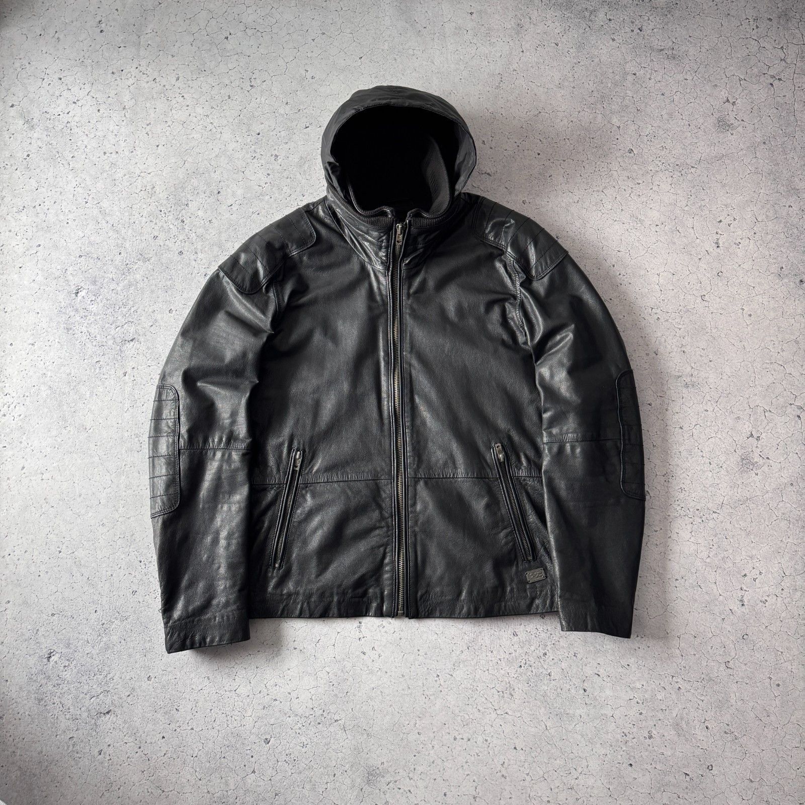 Diesel Vintage Rare Diesel Y2K Leather Bomber Jacket 80s