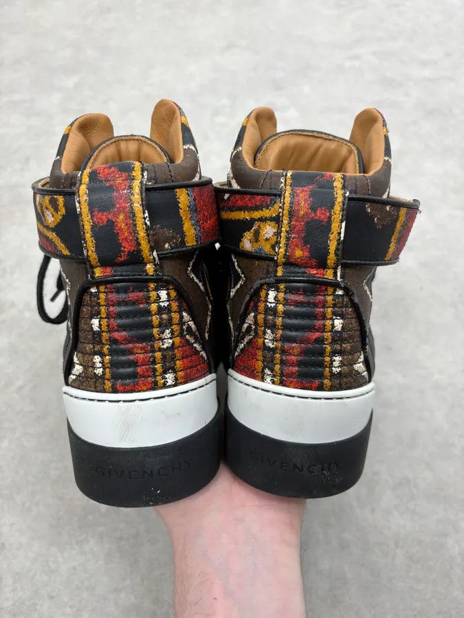 Givenchy AW2015 Givenchy Persan Red Mozaic High Leather Tyson Sneakers by Riccardo Tisci Size US 7 / EU 40 - 7 Thumbnail