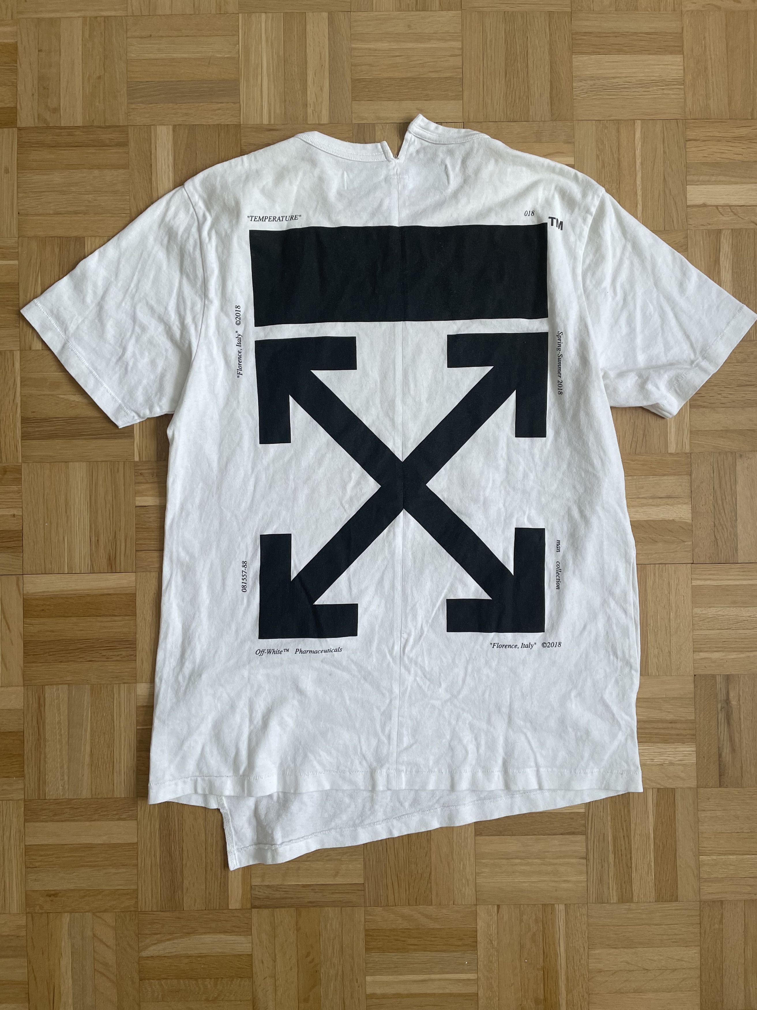 Off-White × Virgil Abloh Off-White "TEMPERATURE" T-Shirt Size US S / EU 44-46 / 1 - 5 Thumbnail