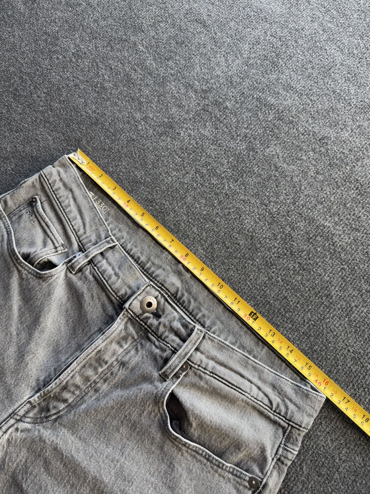 G-Star Y2K G-Star RAW 3301 Slim Faded Grey Denim Jeans W32 L32 Size US 32 / EU 48 - 18 Thumbnail