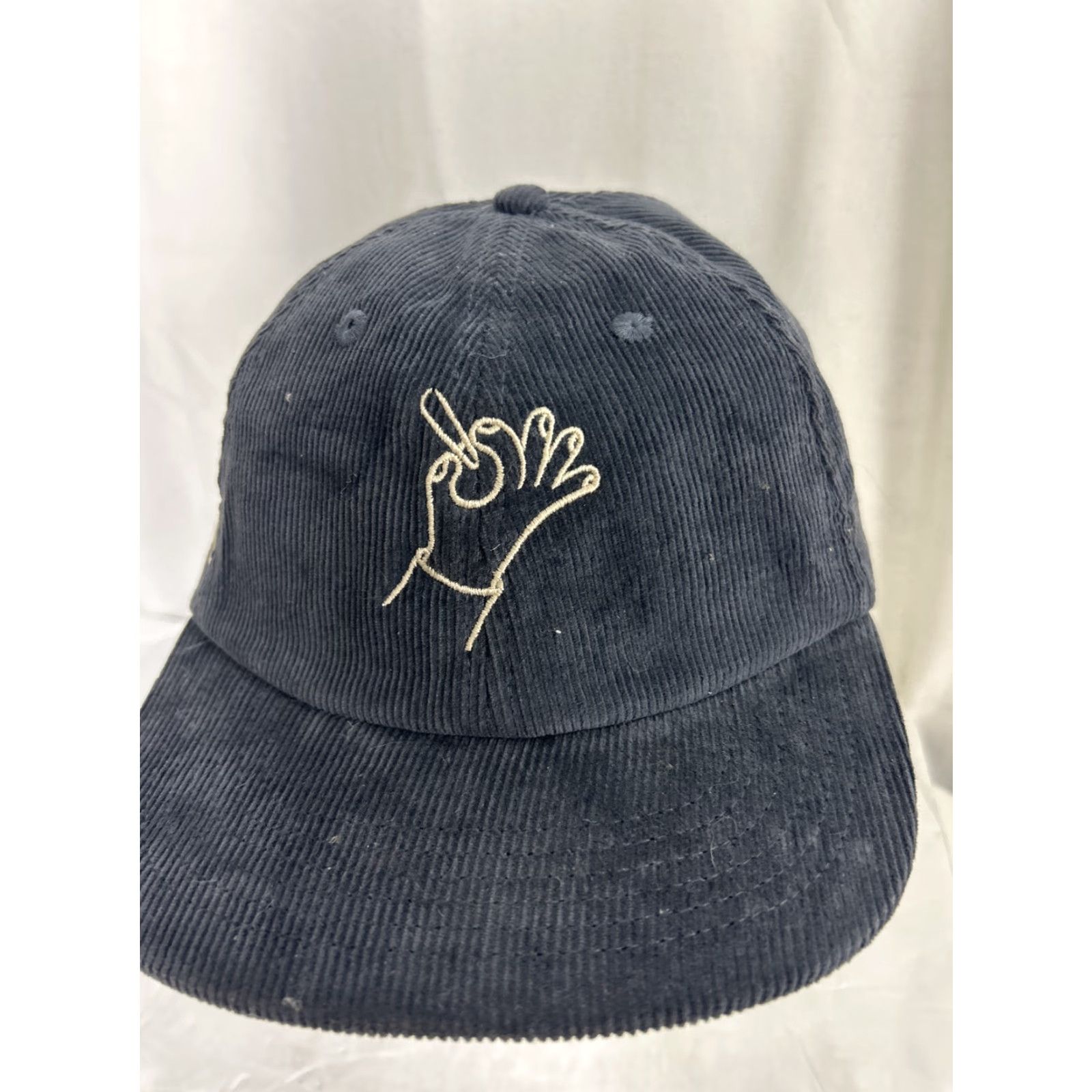 Port Authority Mr. Zips Gray Corduroy Baseball Cap One Size Adjustable SnapBack 420 Joint Roll Mens Size ONE SIZE - 3 Thumbnail