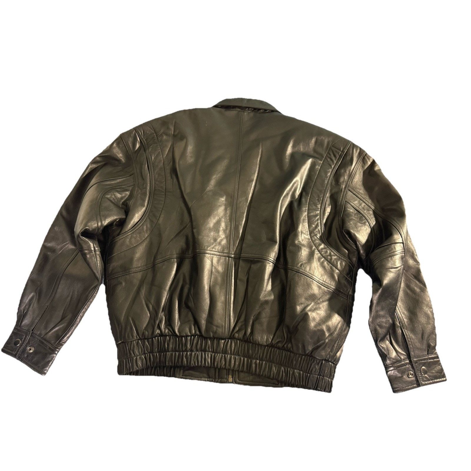 Excelled Excelled Budweiser Genuine Lambskin Leather Bomber Jacket Size US L / EU 52-54 / 3 - 4 Thumbnail
