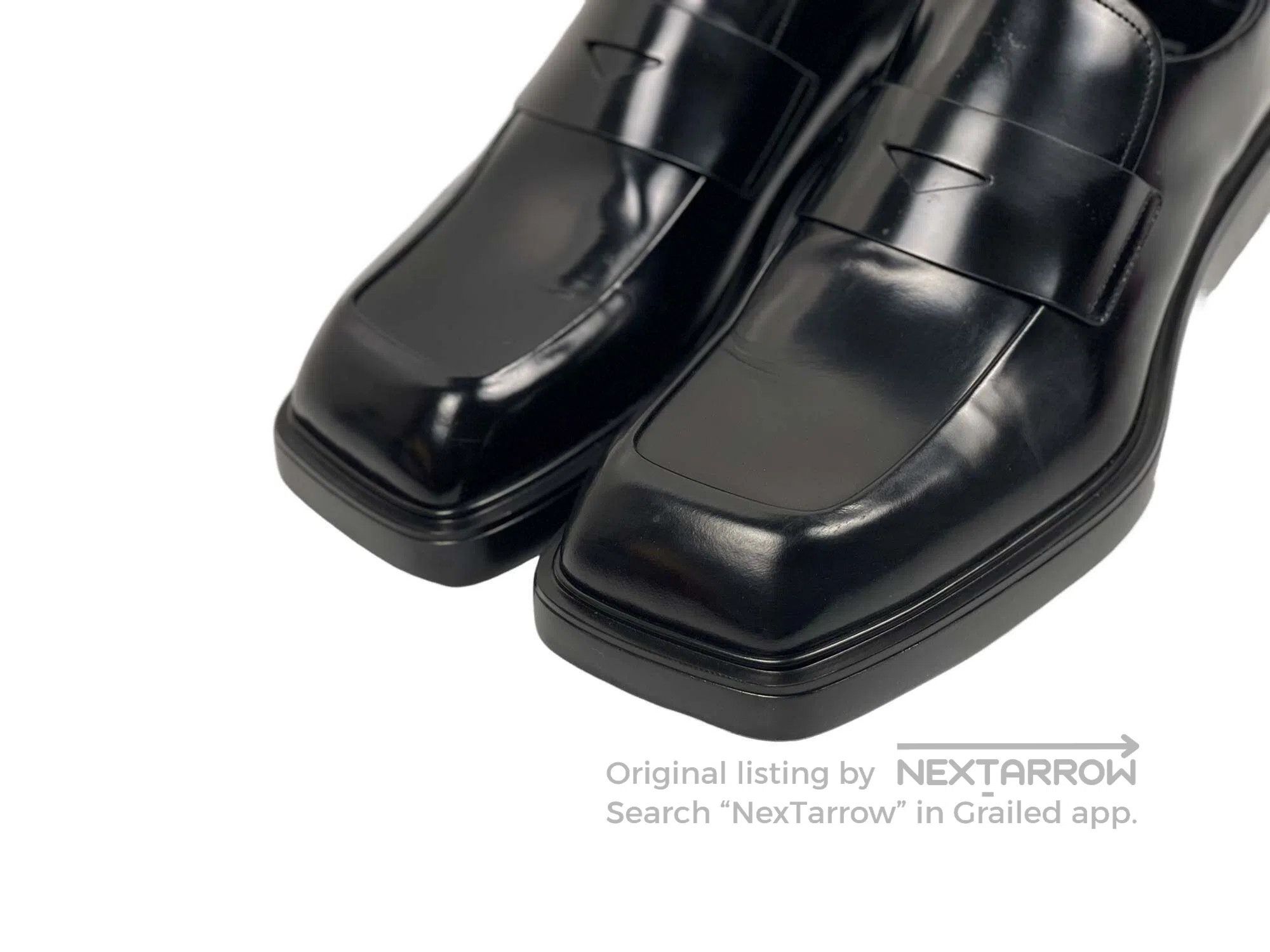 Prada Prada Horn Logo Square Toe Loafers Size US 6 / EU 39 - 2 Thumbnail