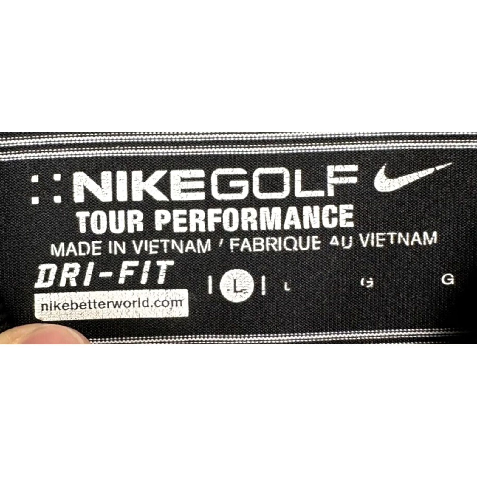 Nike Nike Golf Shirt Adult Large Dri-Fit Black Stripe Tour Performance Polo Rugby Men Size US L / EU 52-54 / 3 - 4 Thumbnail