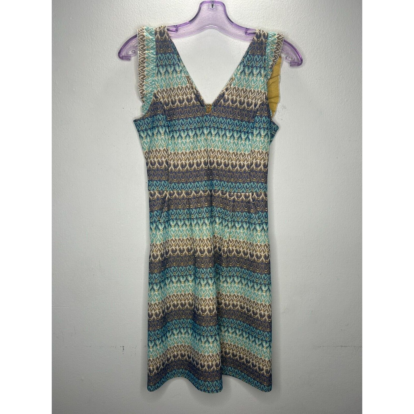 Other Tabitha Crochet Stripe V-Neck Ruffle Cap Sleeve Mini Dress Size XS / US 0-2 / IT 36-38 - 1 Thumbnail