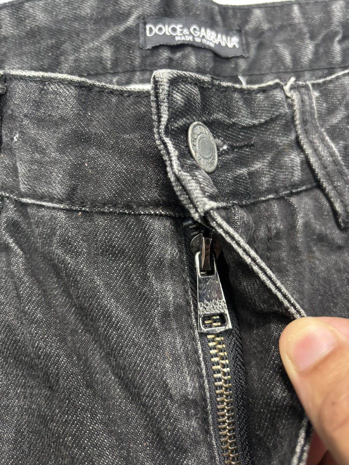 Dolce & Gabbana 🔥DOLCE & GABBANA SUPER BLACK DISTRESSED DENIM JEANS Size US 34 / EU 50 - 9 Thumbnail