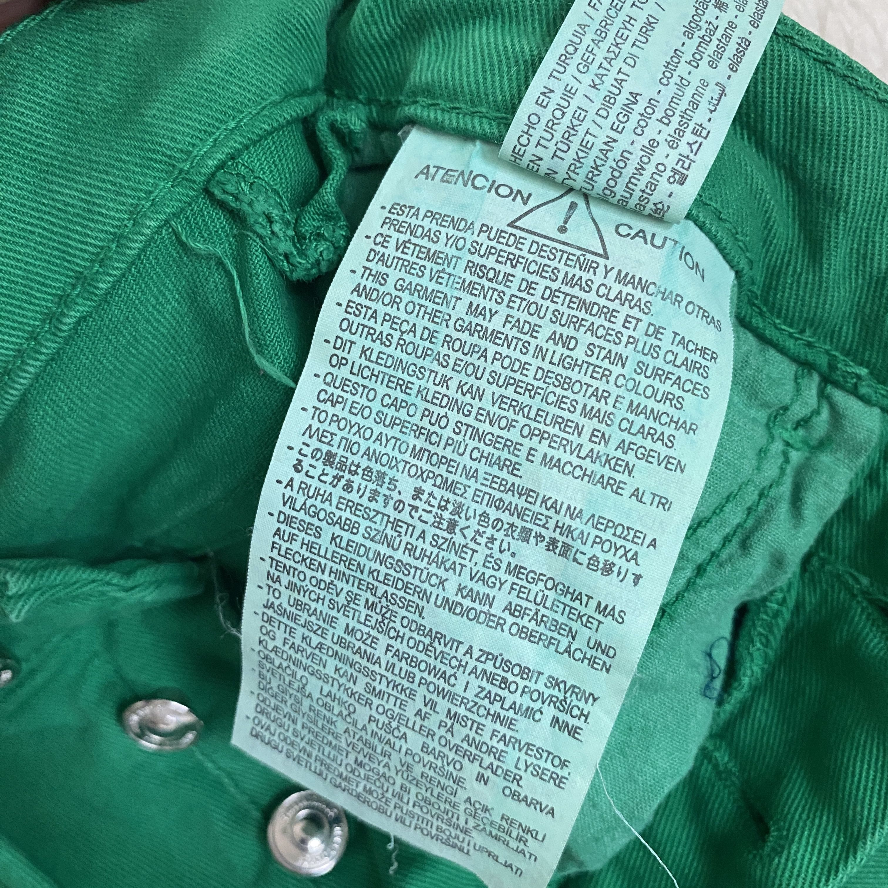 Stradivarius Stradivarius Slim Flare Jeans with Split Hem – Bright Green Size 26" / US 2 / IT 38 - 6 Thumbnail