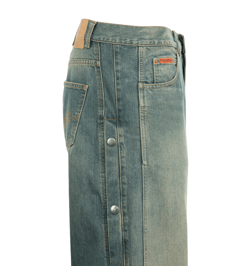 Martine Rose o1h1sh11224 Sports Jeans in Blue Dirty Yellow Size US 32 / EU 48 - 3 Thumbnail