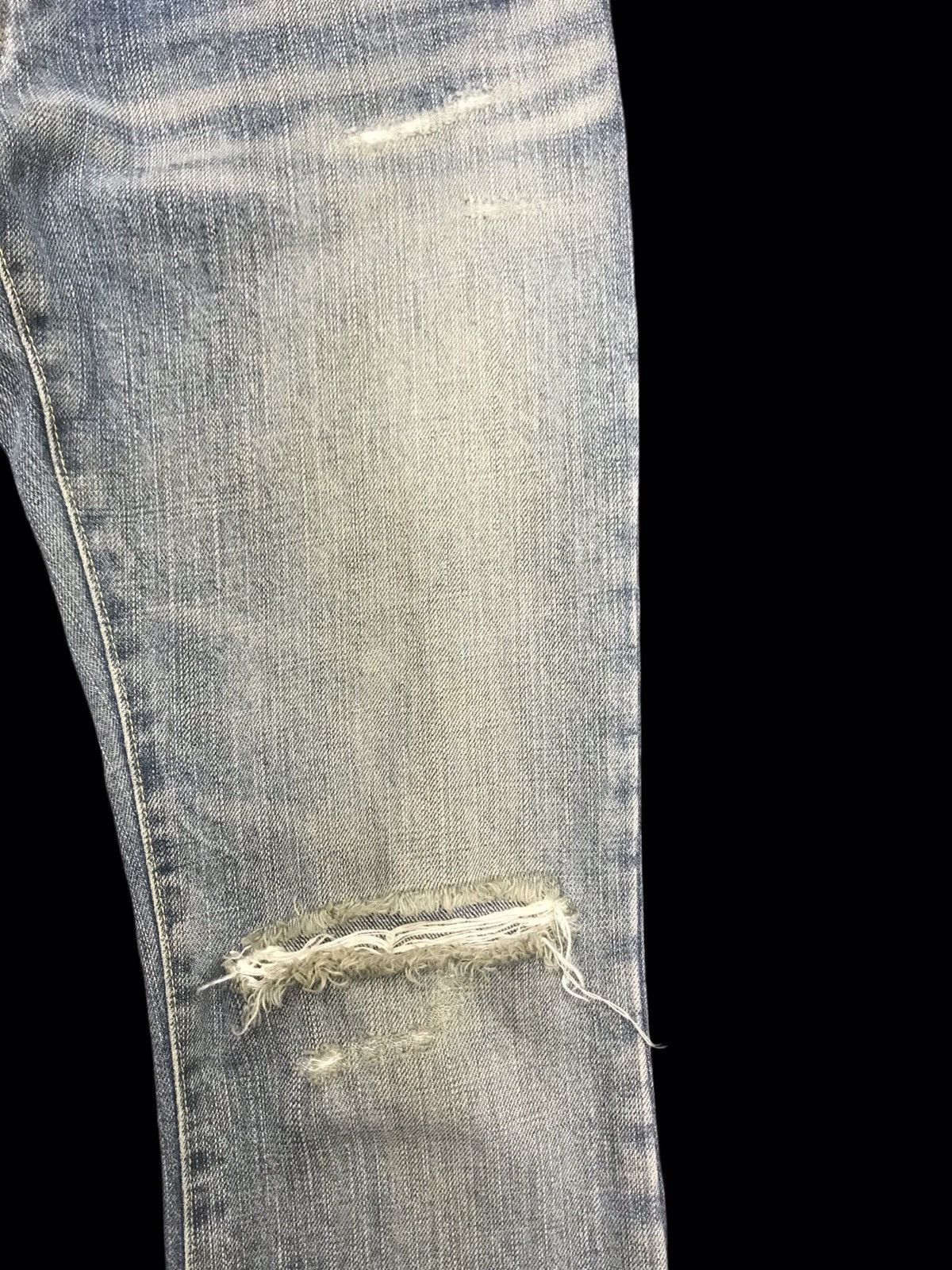 Japanese Brand 💥FLARE💥virca phrase Skinny Flare Distressed Denim F243 Size 30" / US 8 / IT 44 - 5 Thumbnail
