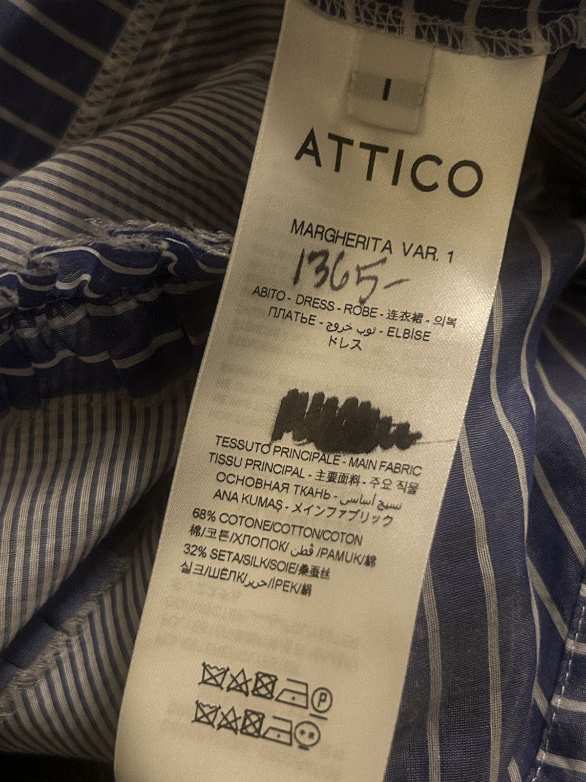 The Attico The Attico Margherita Cotton and Silk Stripe Dress size1 Size S / US 4 / IT 40 - 9 Thumbnail