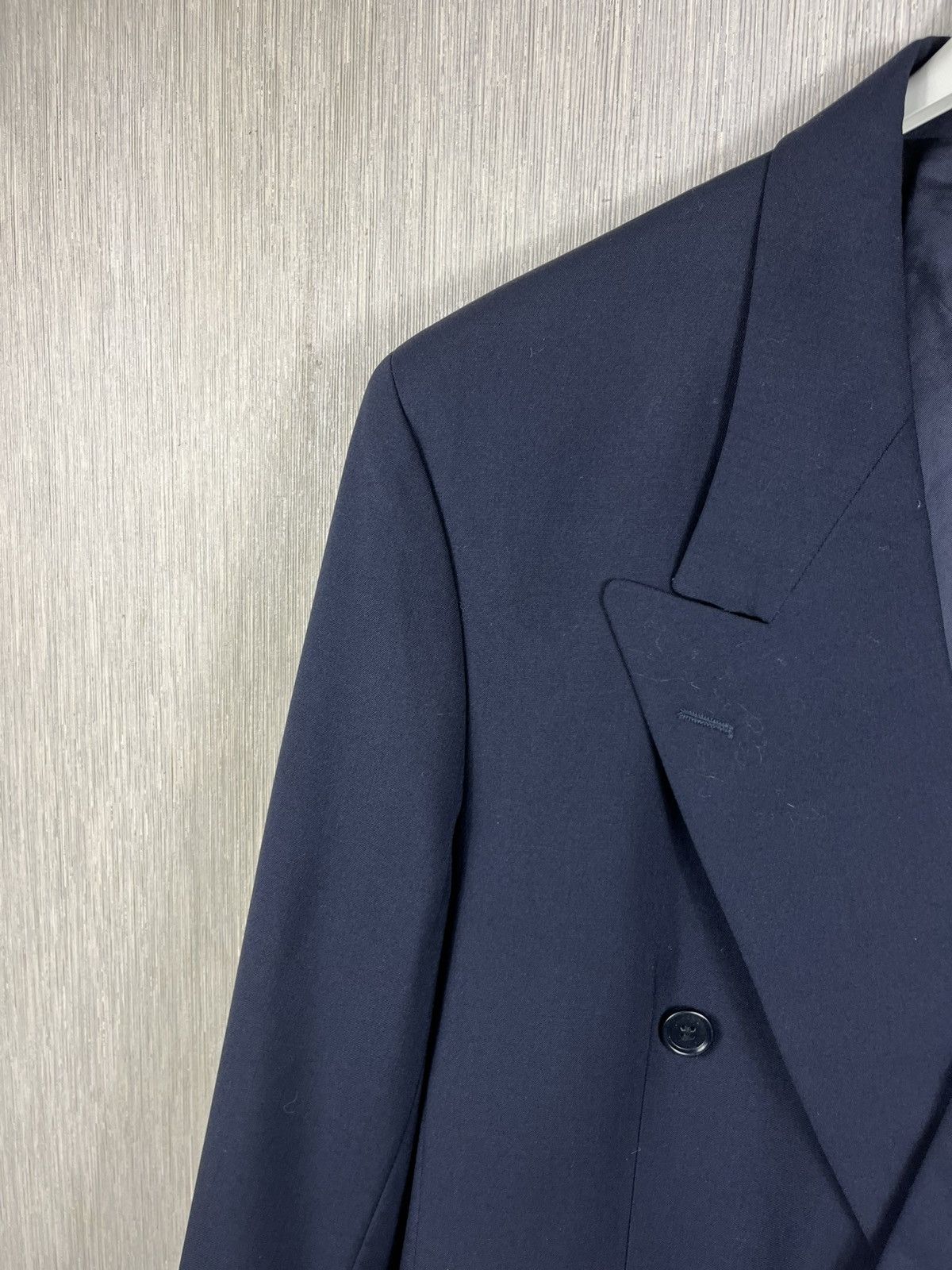 Hugo Boss × Vintage Vintage Hugo Boss wool navy blazer double-breasted jacket Size US M / EU 48-50 / 2 - 8 Thumbnail