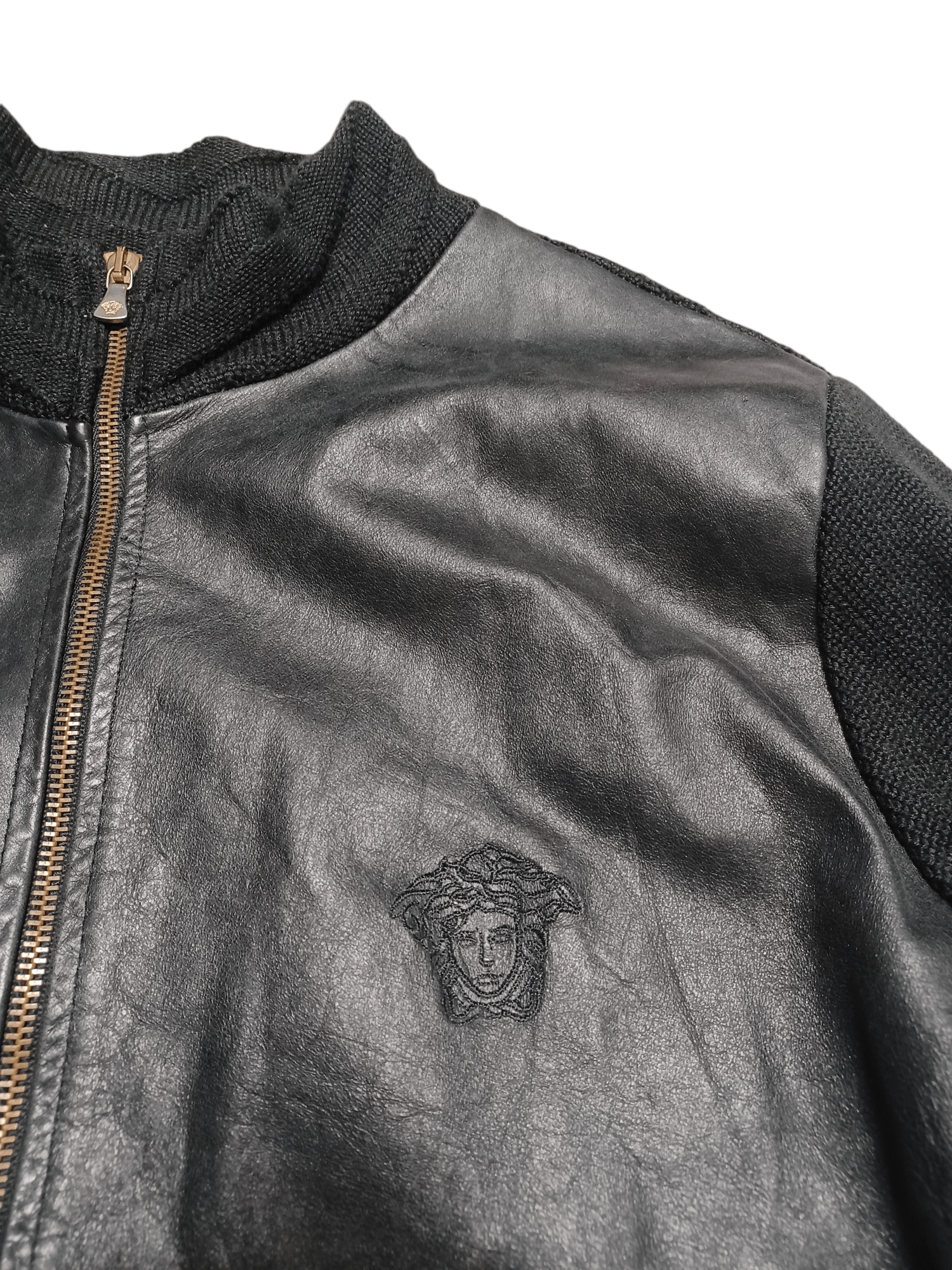 Versace Jeans Couture VERSACE JEANS COUTURE VINTAGE MADE IN ITALY LEATHER-WOOL JKT Size US L / EU 52-54 / 3 - 2 Thumbnail