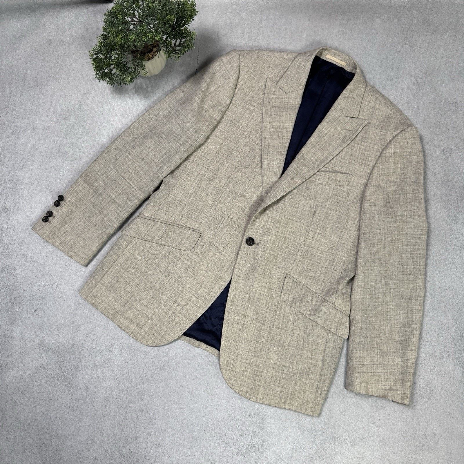 Hackett J.P. Hackett 14 Savile Raw Loro Piaba Ink Suit Men 42r/52r Size 42R - 2 Thumbnail