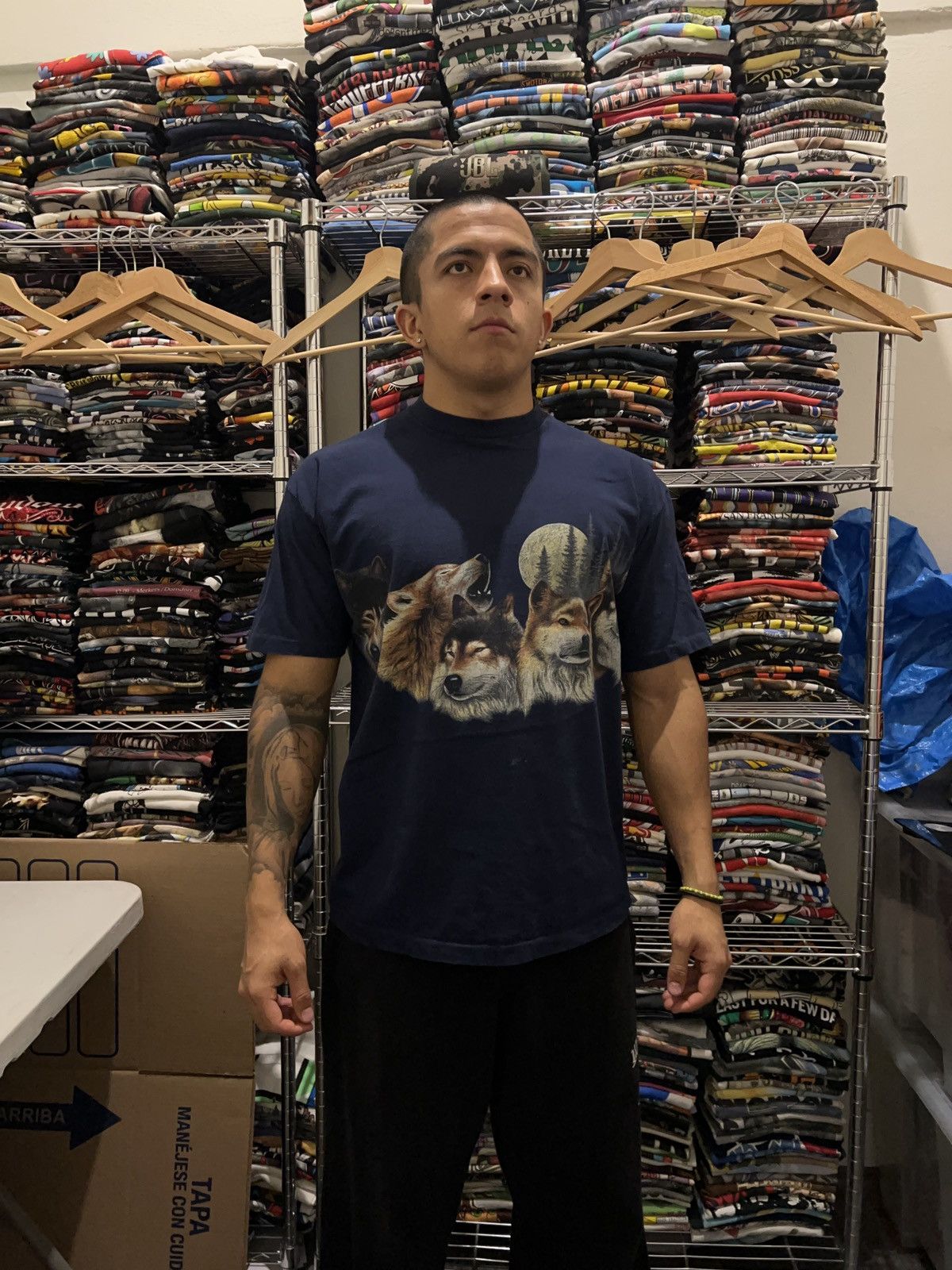 Signal Sport 90s Wolves Single StitchAnimal Nature Habitat Art Tee Size US XL / EU 56 / 4 - 3 Thumbnail
