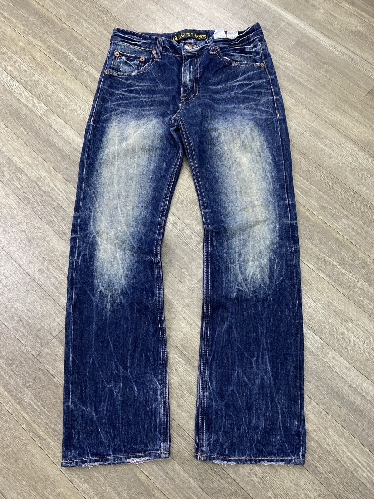 If Six Was Nine 2000s Buckaroo Distressed Faded Kmrii Lgb Punk Style Jeans Size US 34 / EU 50 - 1 Thumbnail