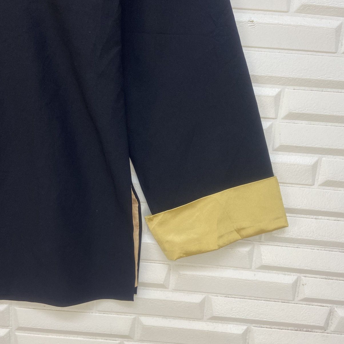 Japanese Brand 100% Silk Japanese Traditional Wear Gold Dragon Embroidered Size US M / EU 48-50 / 2 - 7 Thumbnail