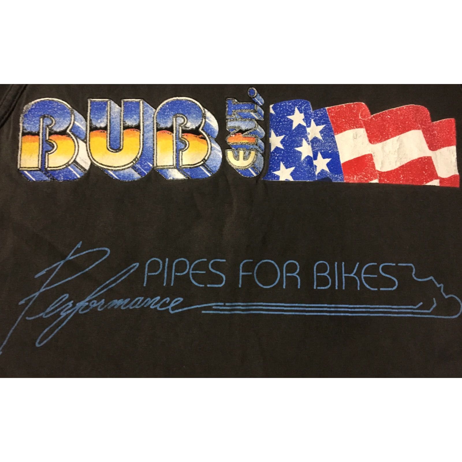 Vintage Vtg 80s Bub Enterprises Pipes For Bikes Faded Tank Top L XL Single Stitch Grunge Biker T-Shirt Men Black Comfort Fit 90s USA Harley Distressed Size US L / EU 52-54 / 3 - 4 Thumbnail