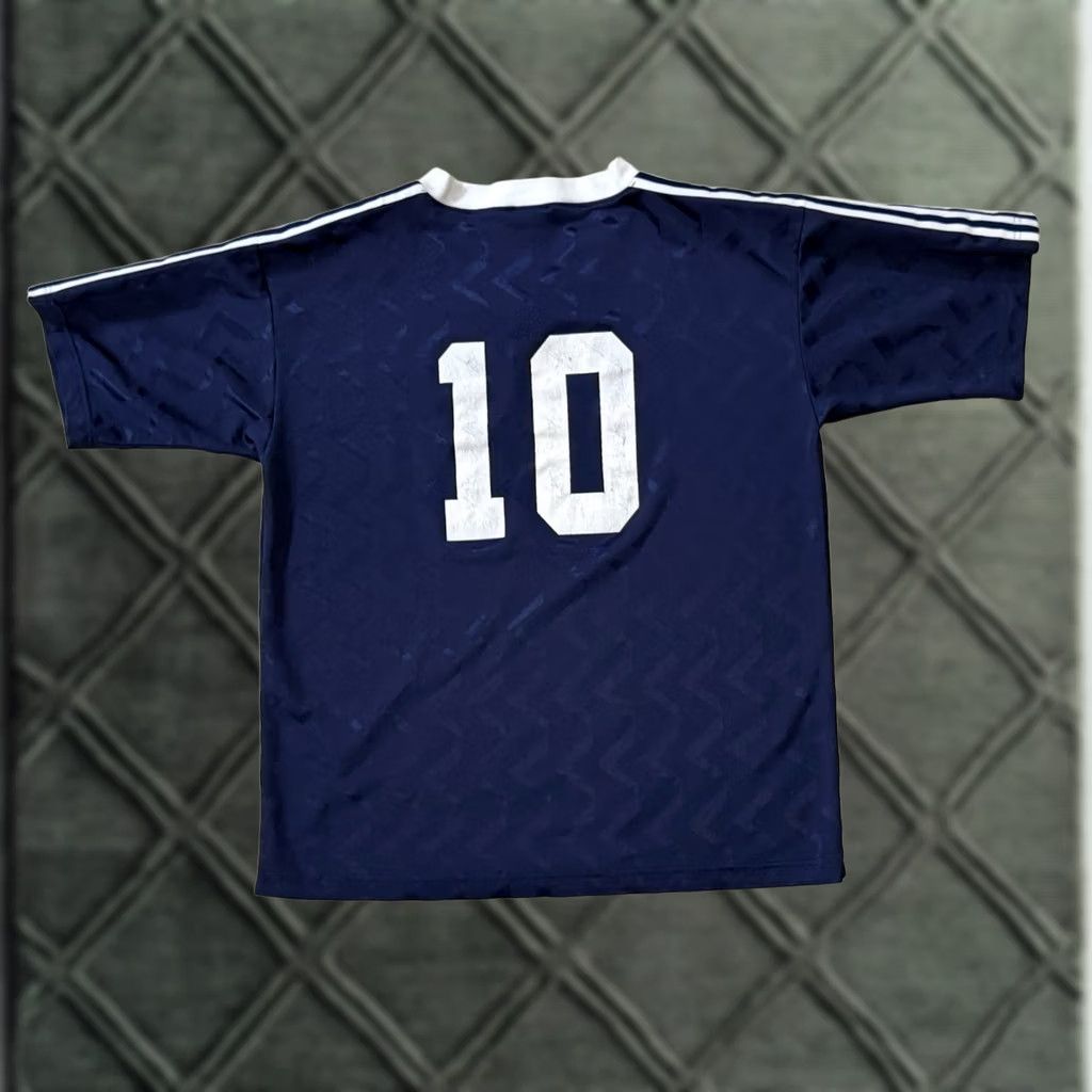 Adidas VINTAGE adidas Trikot Jersey Short Sleeve USA 80s Geometric Blue L Adult Mens/Unisex Size US L / EU 52-54 / 3 - 1 Thumbnail