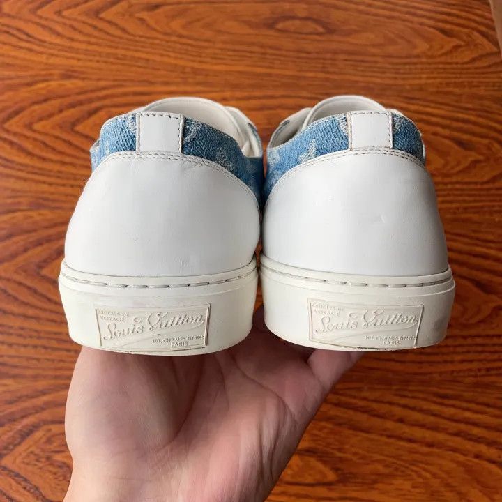 Louis Vuitton Louis Vuitton Tattoo Logo Sneakers in Blue and White -2508 Size US 10 / EU 43 - 3 Thumbnail