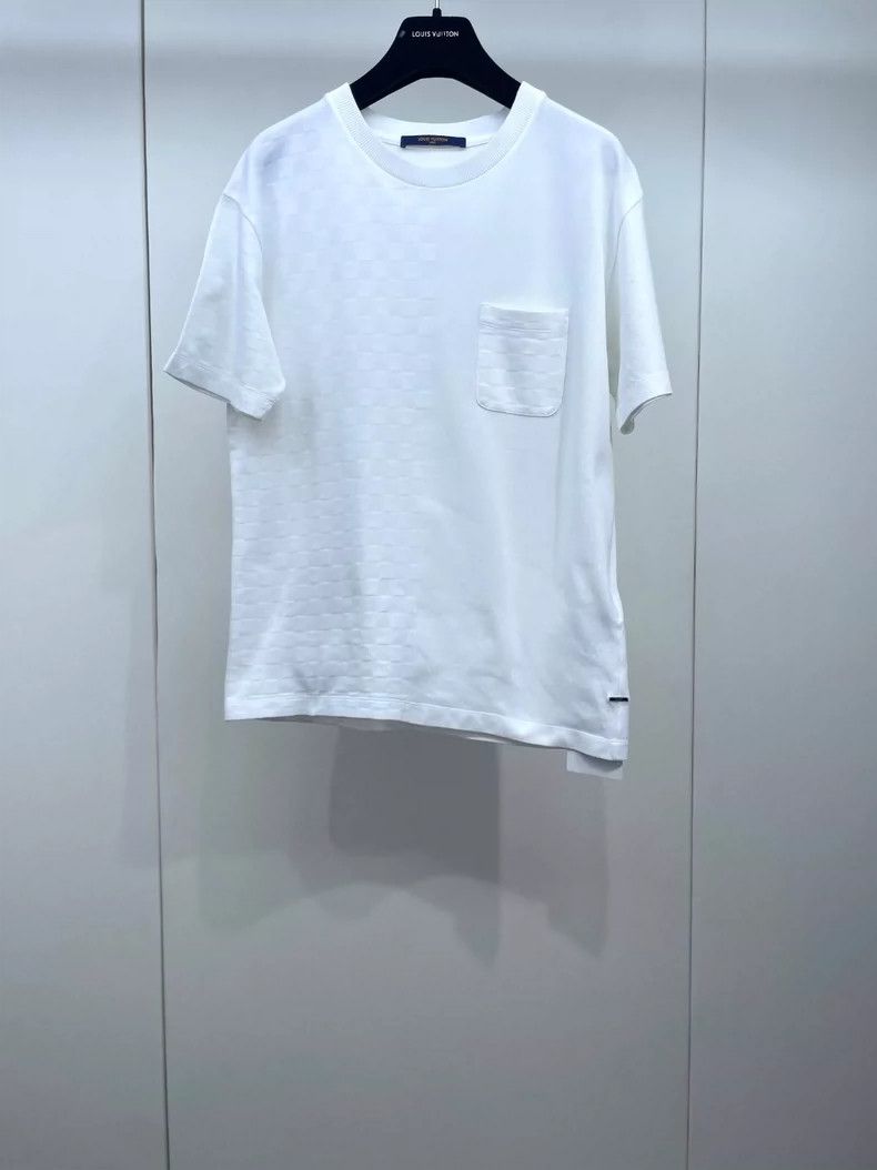 Louis Vuitton LOUIS VUITTON White pocket dark stripe short sleeve 2504-Ne Size US S / EU 44-46 / 1 - 1 Thumbnail