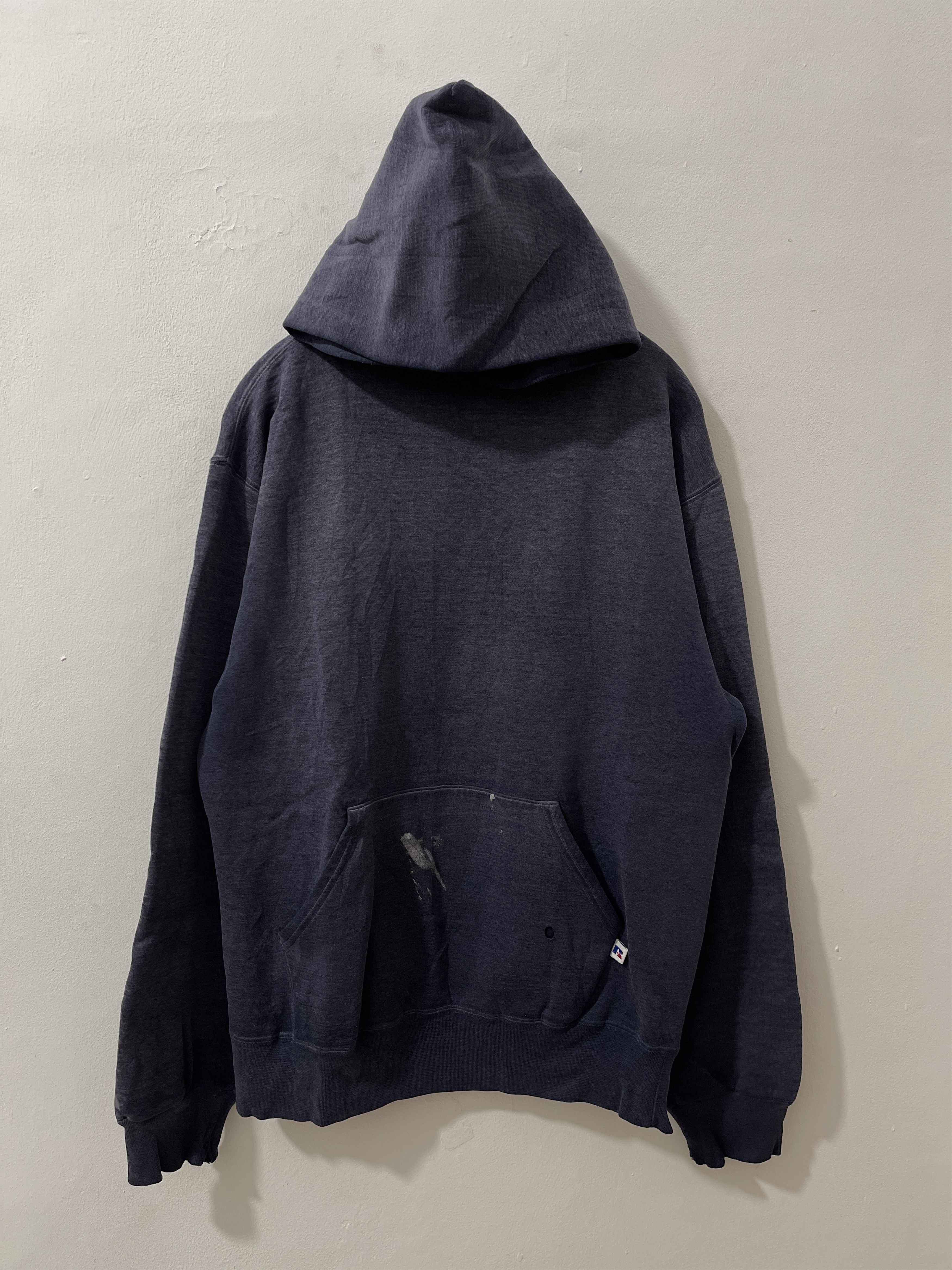 Russell Athletic Vintage Russel Blank Thrashed Pullover Hoodie Size US L / EU 52-54 / 3 - 1 Thumbnail