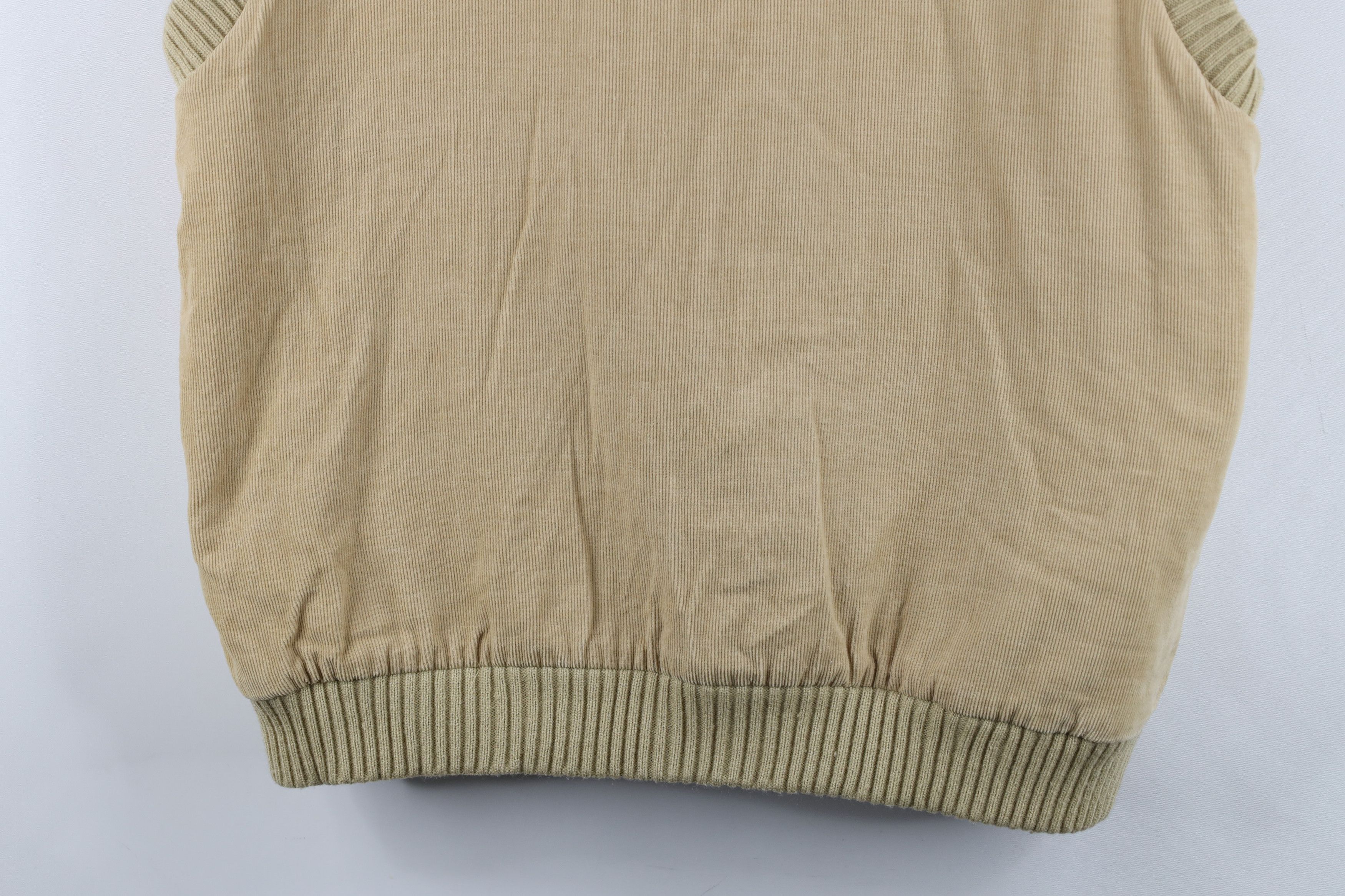 Vintage Vintage 70s Streetwear Corduroy Zip Vest Jacket Beige Size US L / EU 52-54 / 3 - 14 Thumbnail