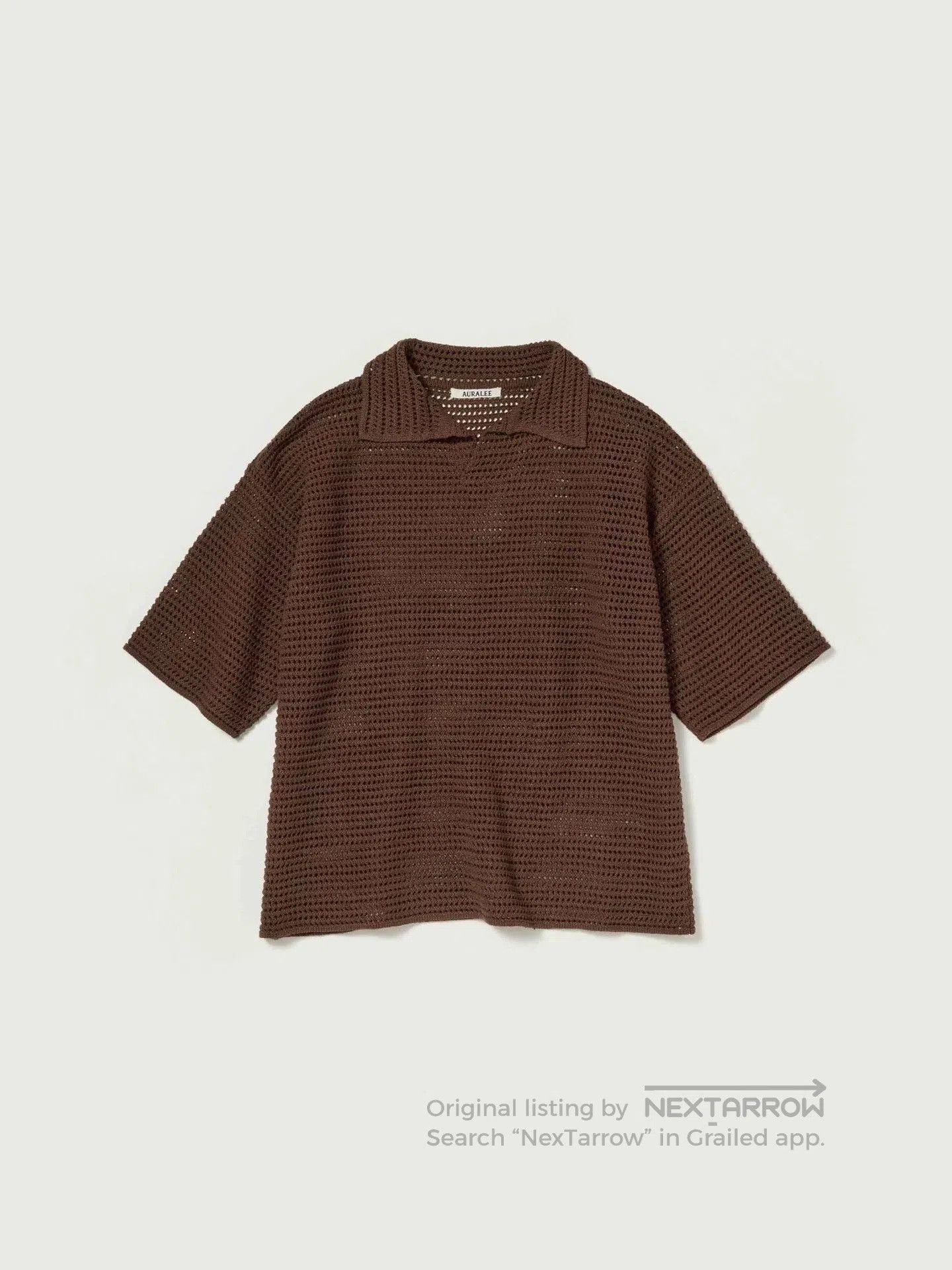 Auralee AURALEE Tussah Silk Cotton Mesh Knit Tee. Size US XL / EU 56 / 4 - 1 Thumbnail