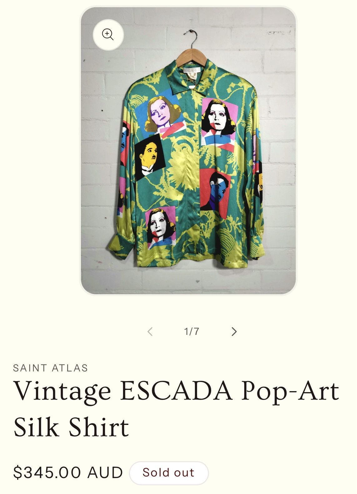 Escada VTG ESCADA POP ART SILK L/SLVE Size M / US 6-8 / IT 42-44 - 3 Thumbnail