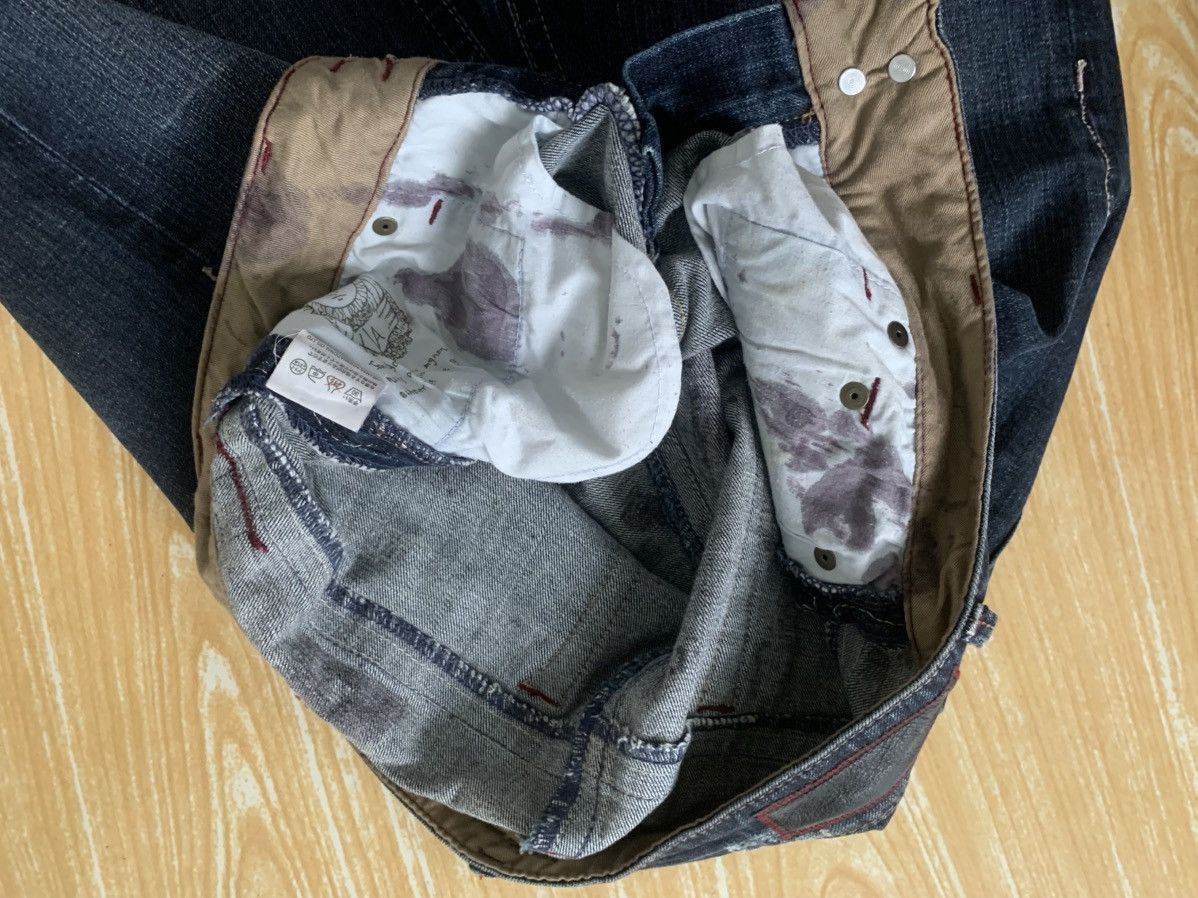 Japanese Brand Rare Maxia Low Rise Super Flare Jeans Pants Distressed Style Size US 27 - 20 Thumbnail