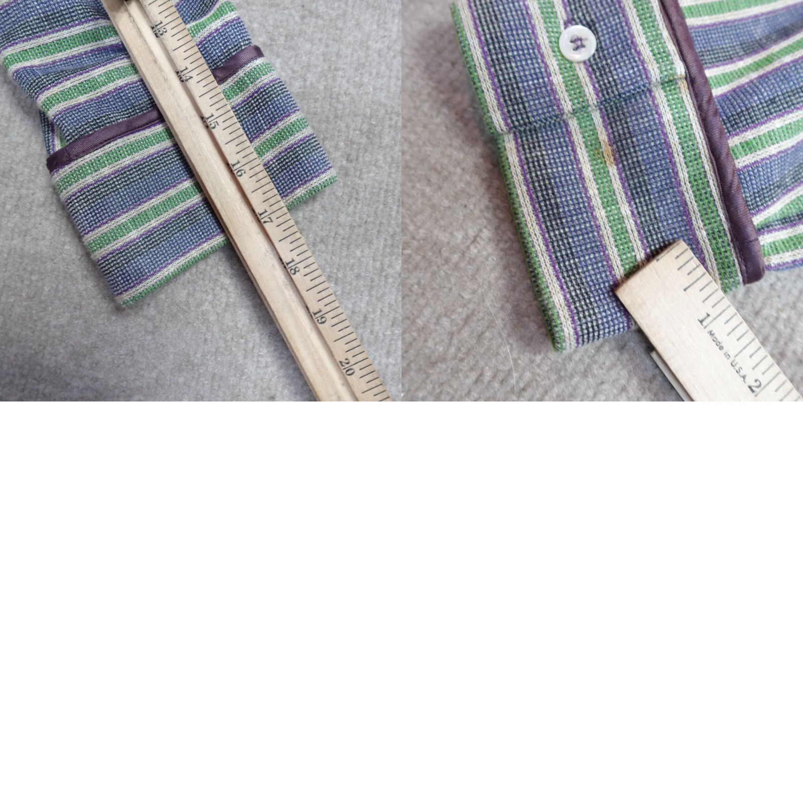 Vintage Atlein Sweater Cardigan Blue Striped 8 Long Sleeve Knit Cotton Blend Women's Made in France 8 Regular Women Size M / US 6-8 / IT 42-44 - 9 Thumbnail