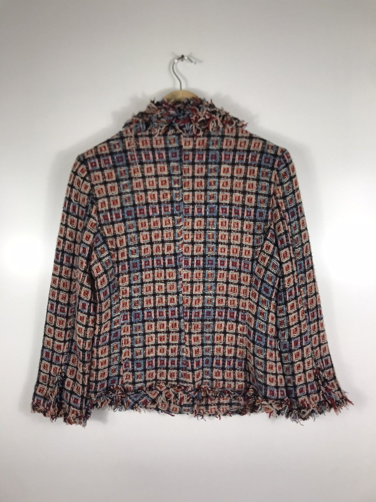 Elisa Cavaletti 🔥Nice Design Elisa Cavaletti Italia Wool Tweed Coat Jacket Size S / US 4 / IT 40 - 15 Thumbnail