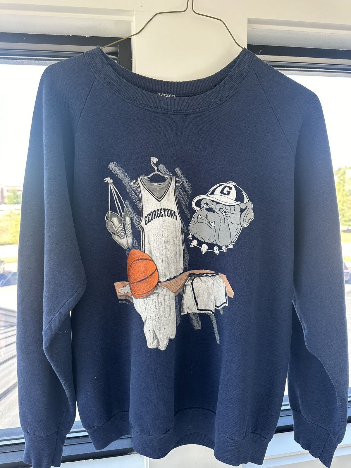 Fruit Of The Loom × Vintage Vintage Georgetown Bulldogs Crewneck Size US XL / EU 56 / 4 - 1 Thumbnail