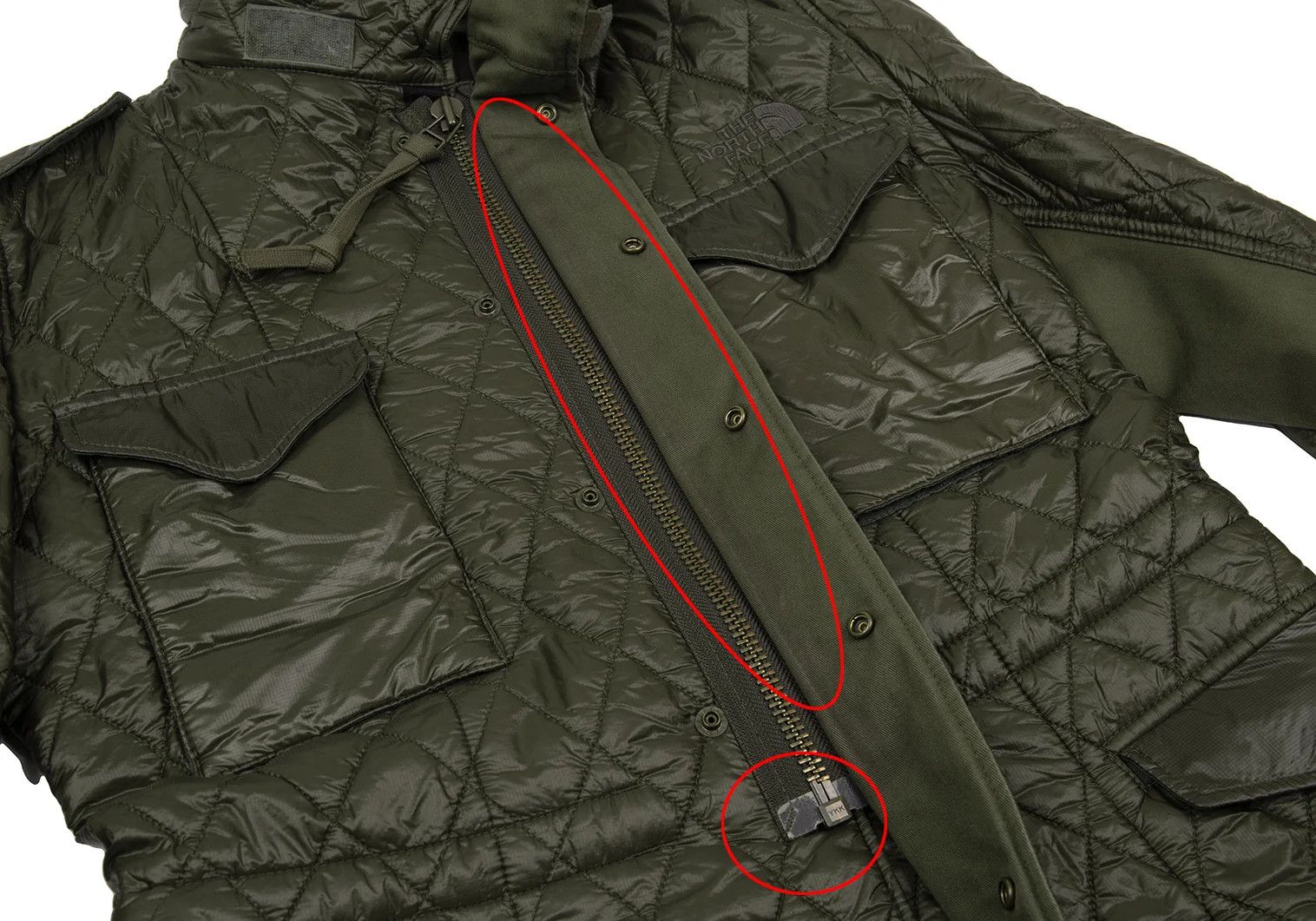 Junya Watanabe × The North Face Quilted Jacket in Khaki, Size XS Size US XS / EU 42 / 0 - 11 Thumbnail