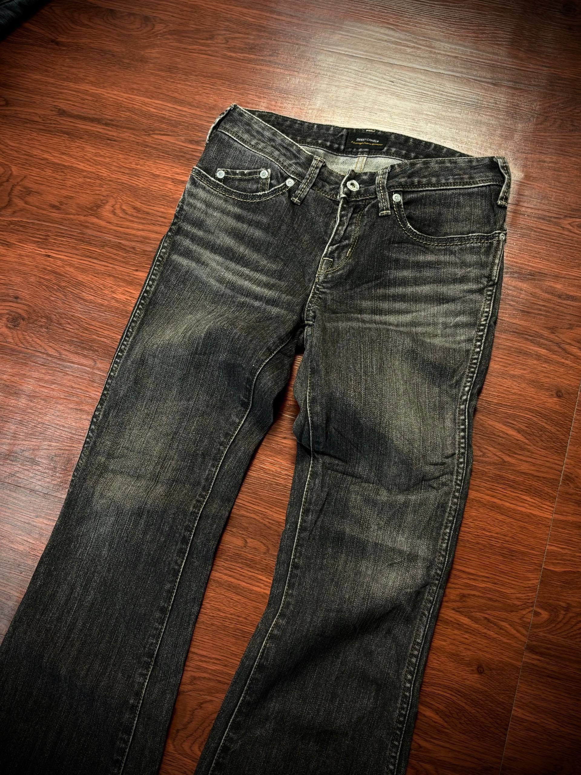 Comme des Garcons Vintage Flare Japanese Jeans Sweet Camel Denim Pants Size 28" / US 6 / IT 42 - 2 Thumbnail