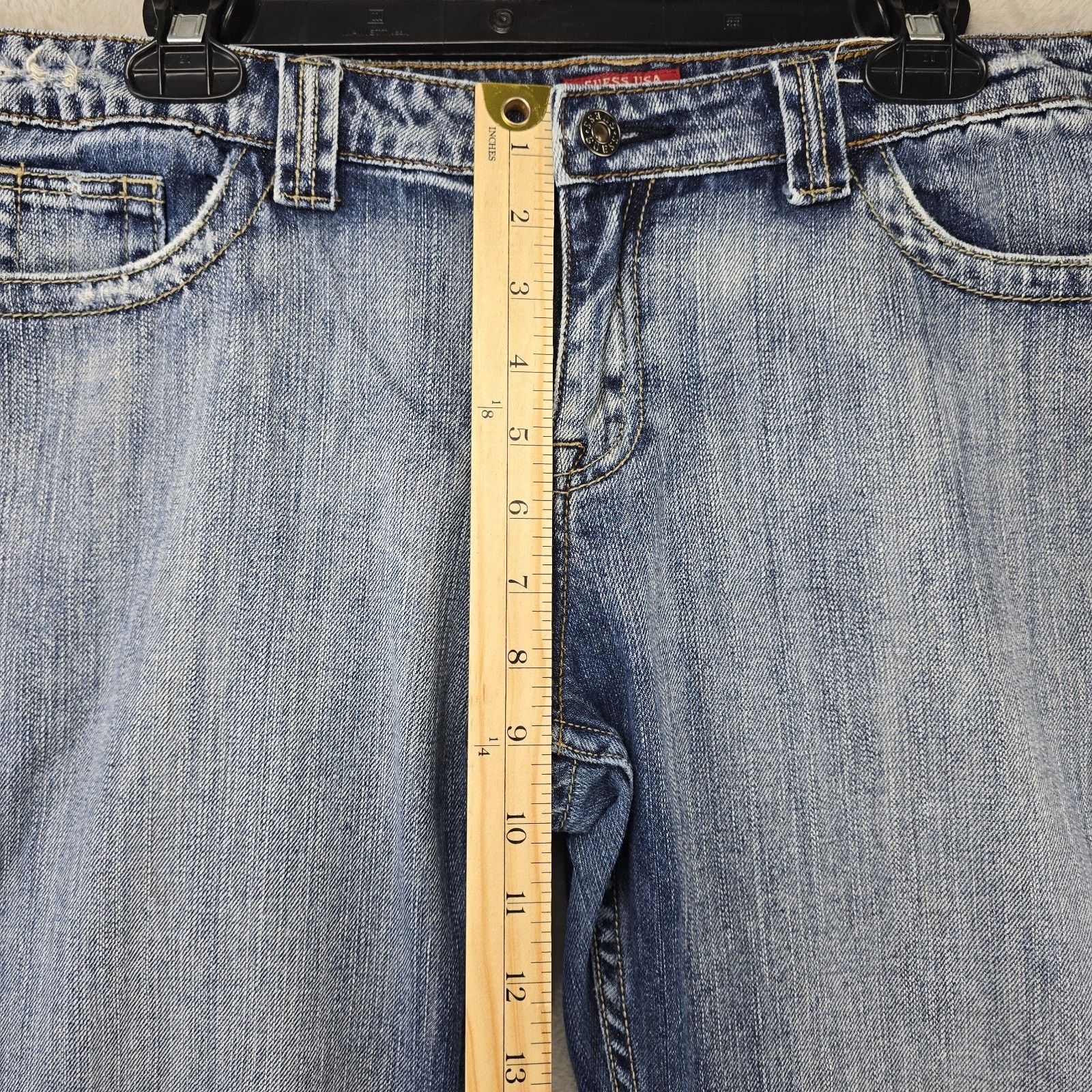 Guess Vtg Guess USA Jeans 34 (Fits 38x30) Embroidered Distressed Size 38" / US 16 / IT 52 - 12 Thumbnail