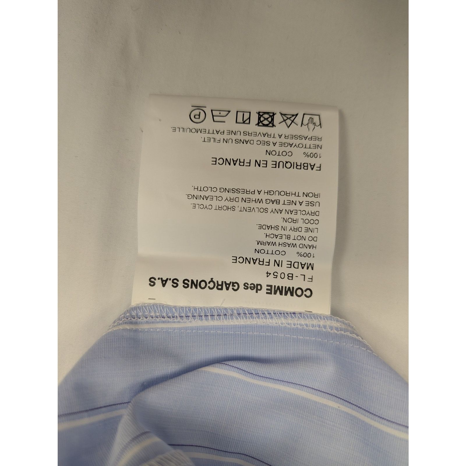 Comme des Garcons o1rshd1 Blue Cutout Patchwork Button Up Shirt in Light Blue Size US S / EU 44-46 / 1 - 13 Thumbnail
