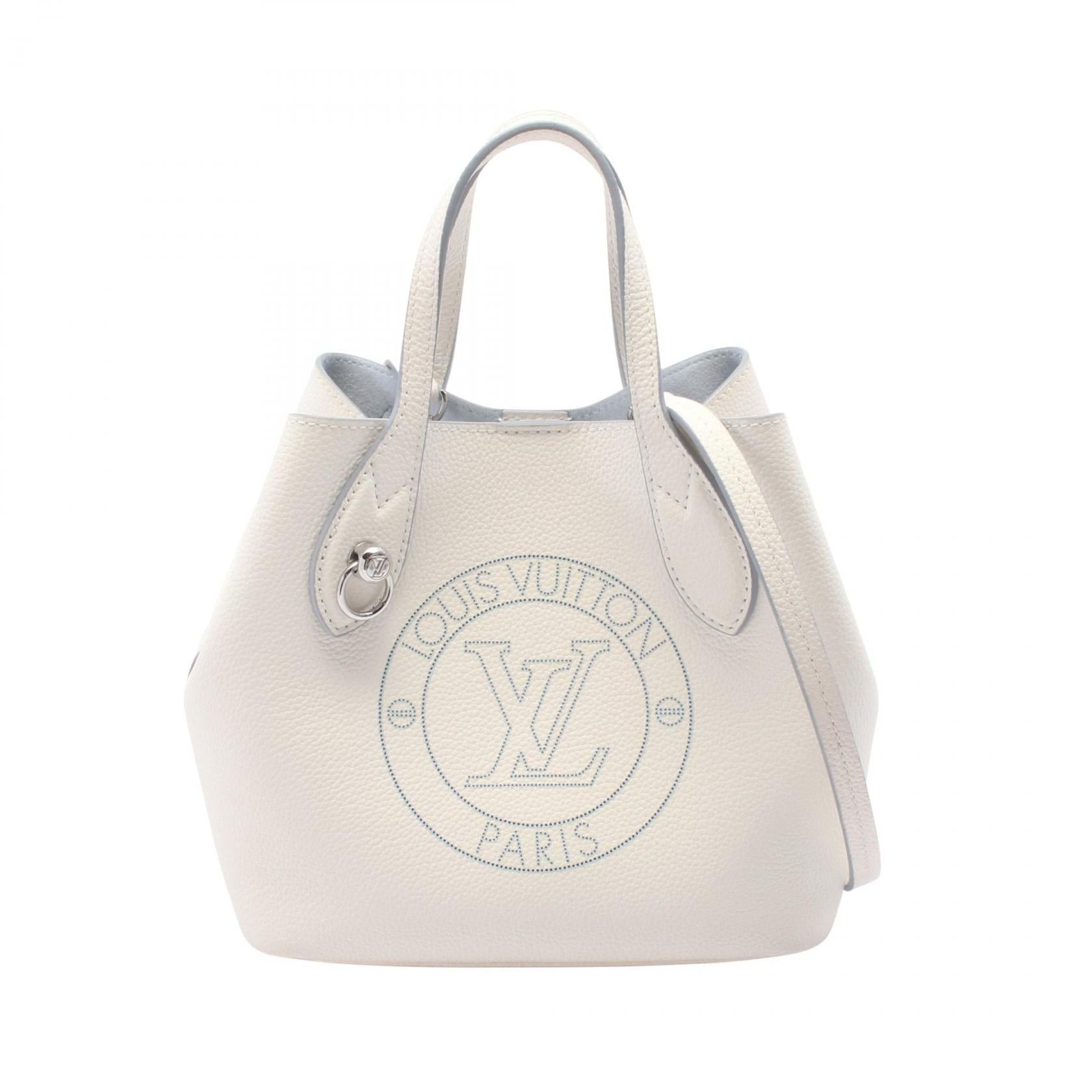 Louis Vuitton Louis Vuitton Blossom Pm Mahina Handbag Leather Off White Light Blue Size ONE SIZE - 1 Thumbnail